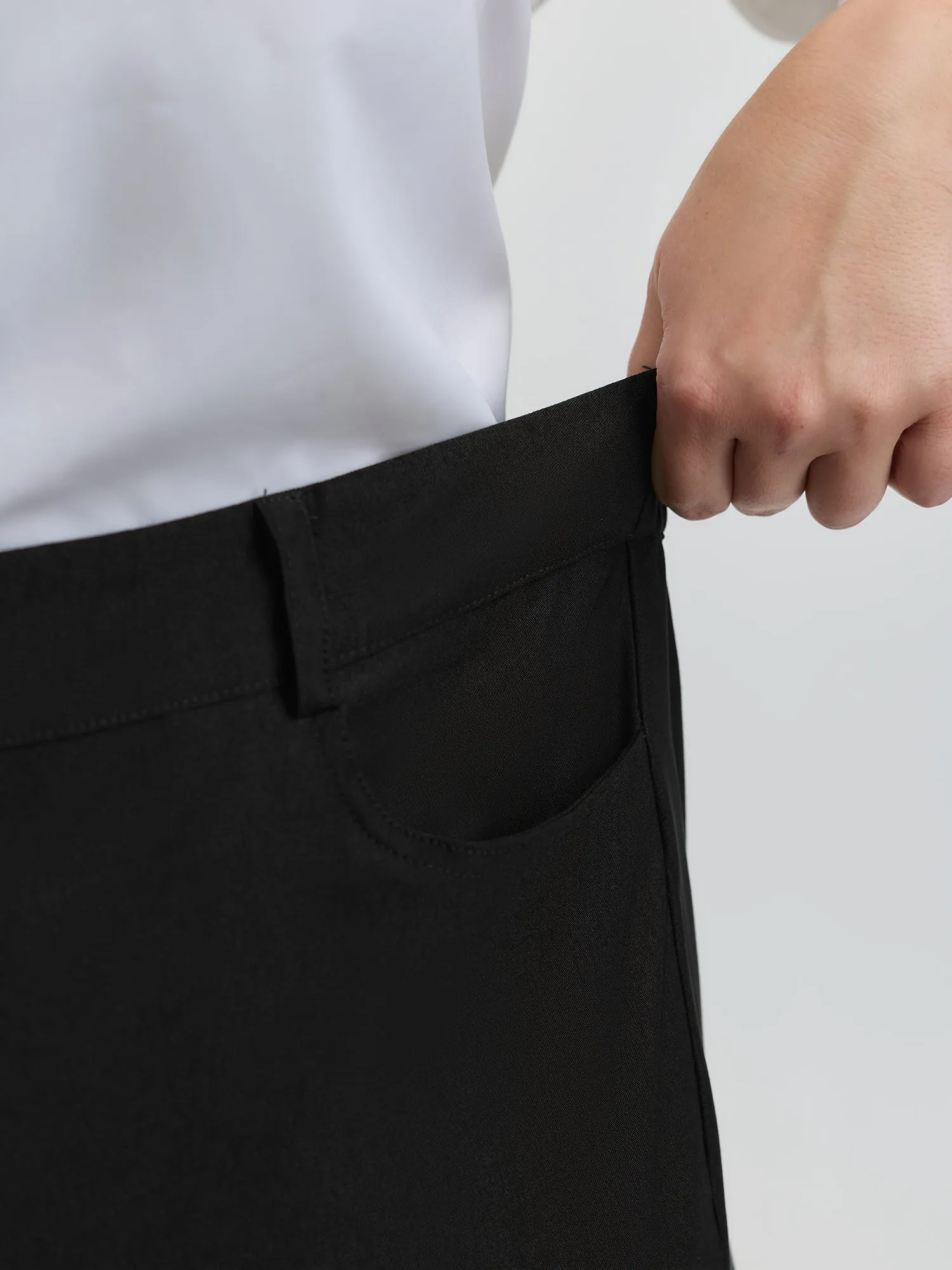 Lotus Leaf Hem Rough Edge Pants sold by Bloomchic product image thumbnail 3