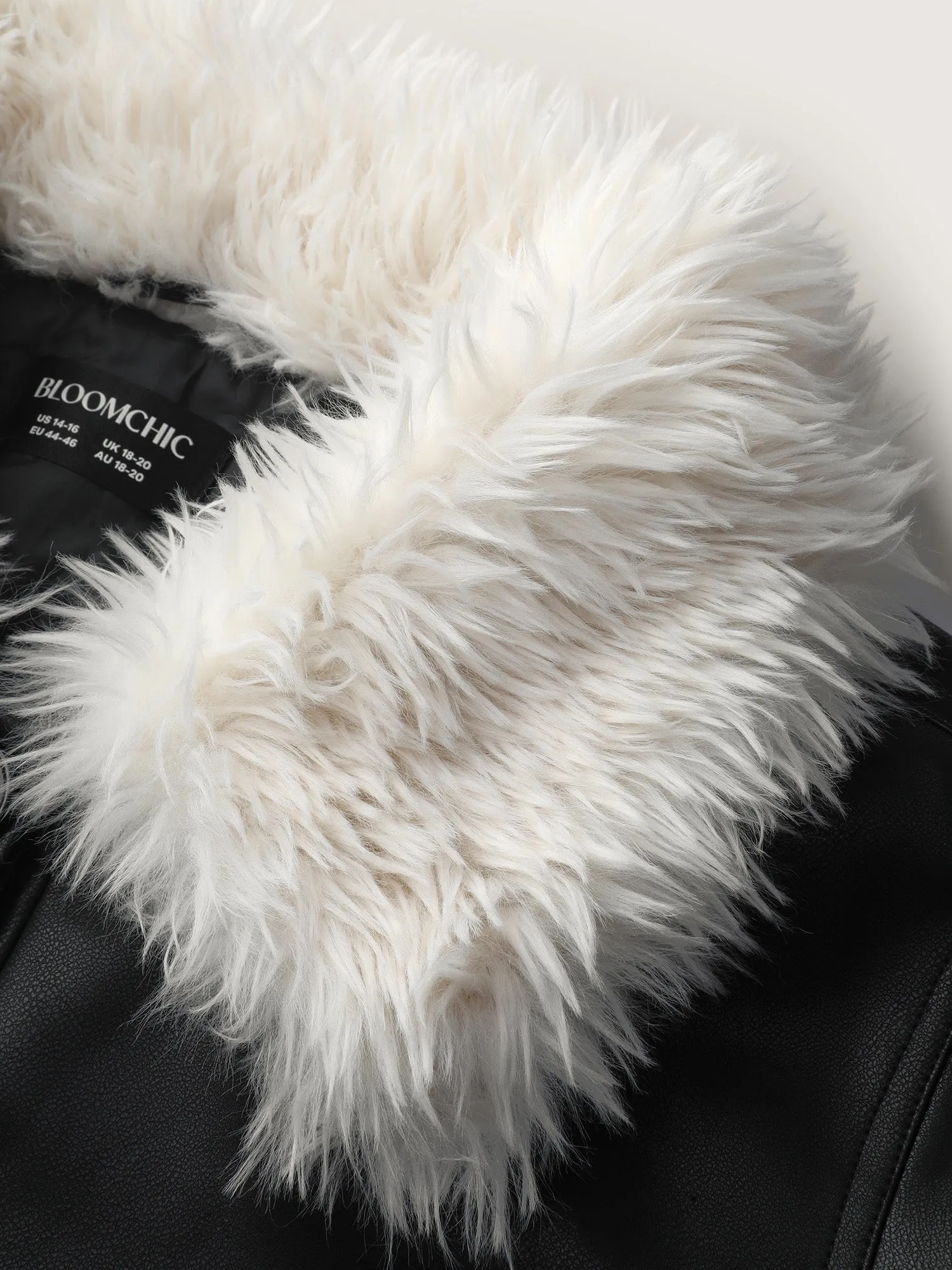 Fuzzy Collar Button Quilted Jacket sold by Bloomchic product image thumbnail 5