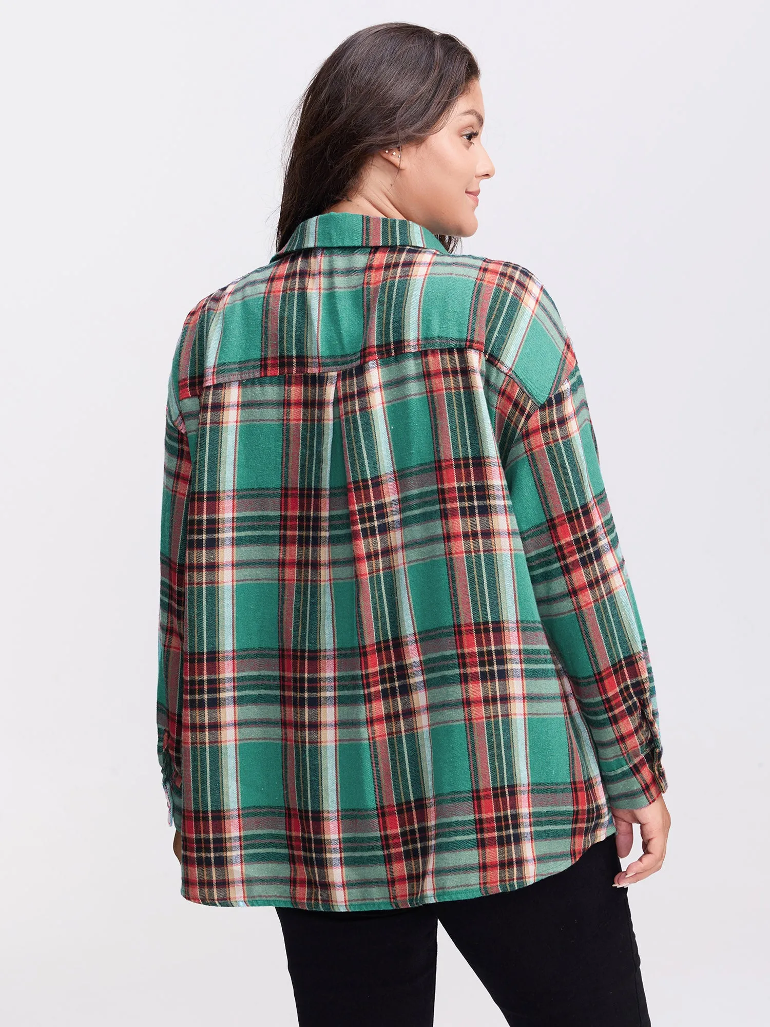 Plaid Pockets Button-Down Shirt sold by Bloomchic product image thumbnail 5