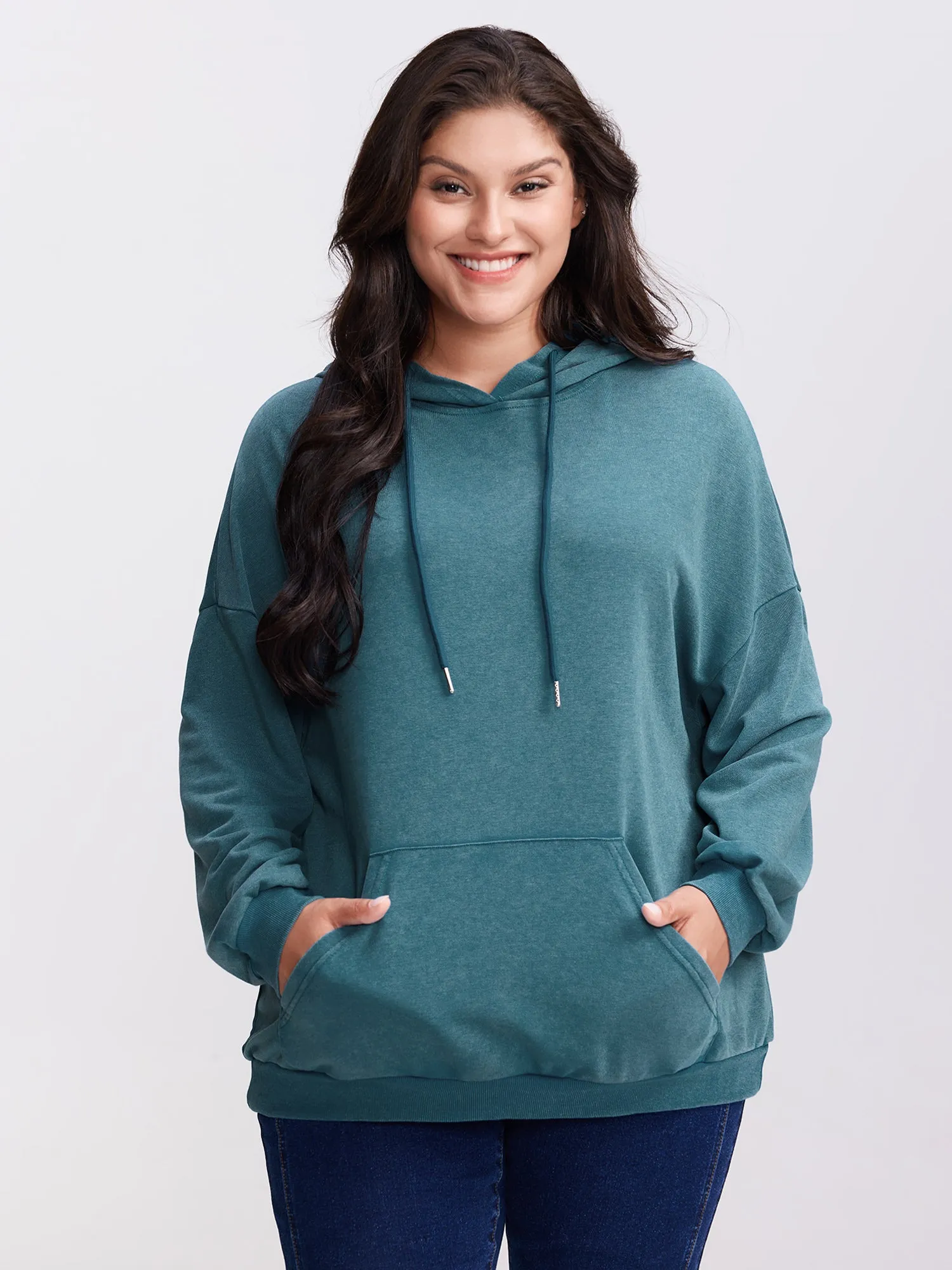 Vintage Pockets Solid Hoodie sold by Bloomchic product image thumbnail 2