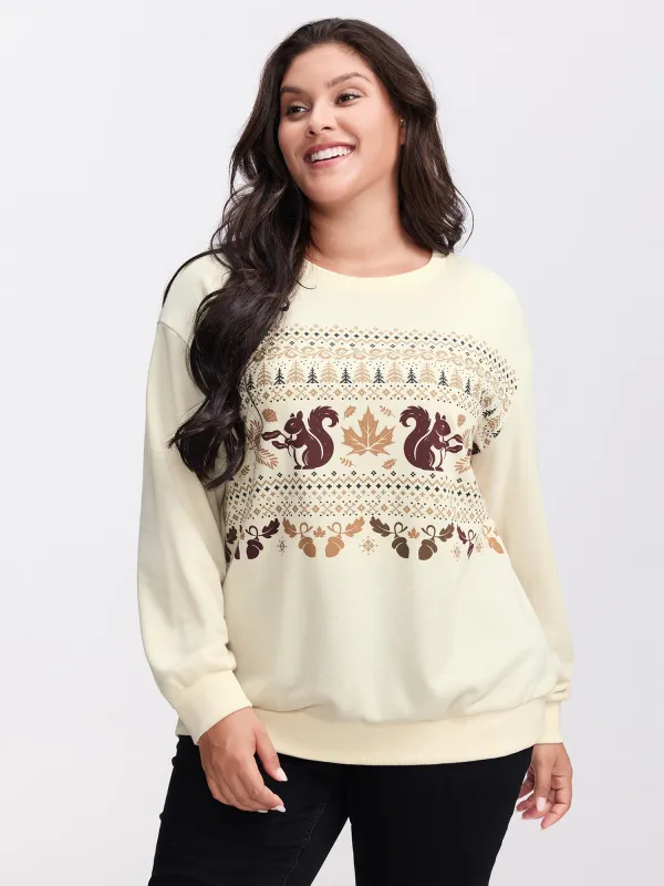 Fall Vibes Ribbed Stretchy Hem Sweatshirt sold by Bloomchic