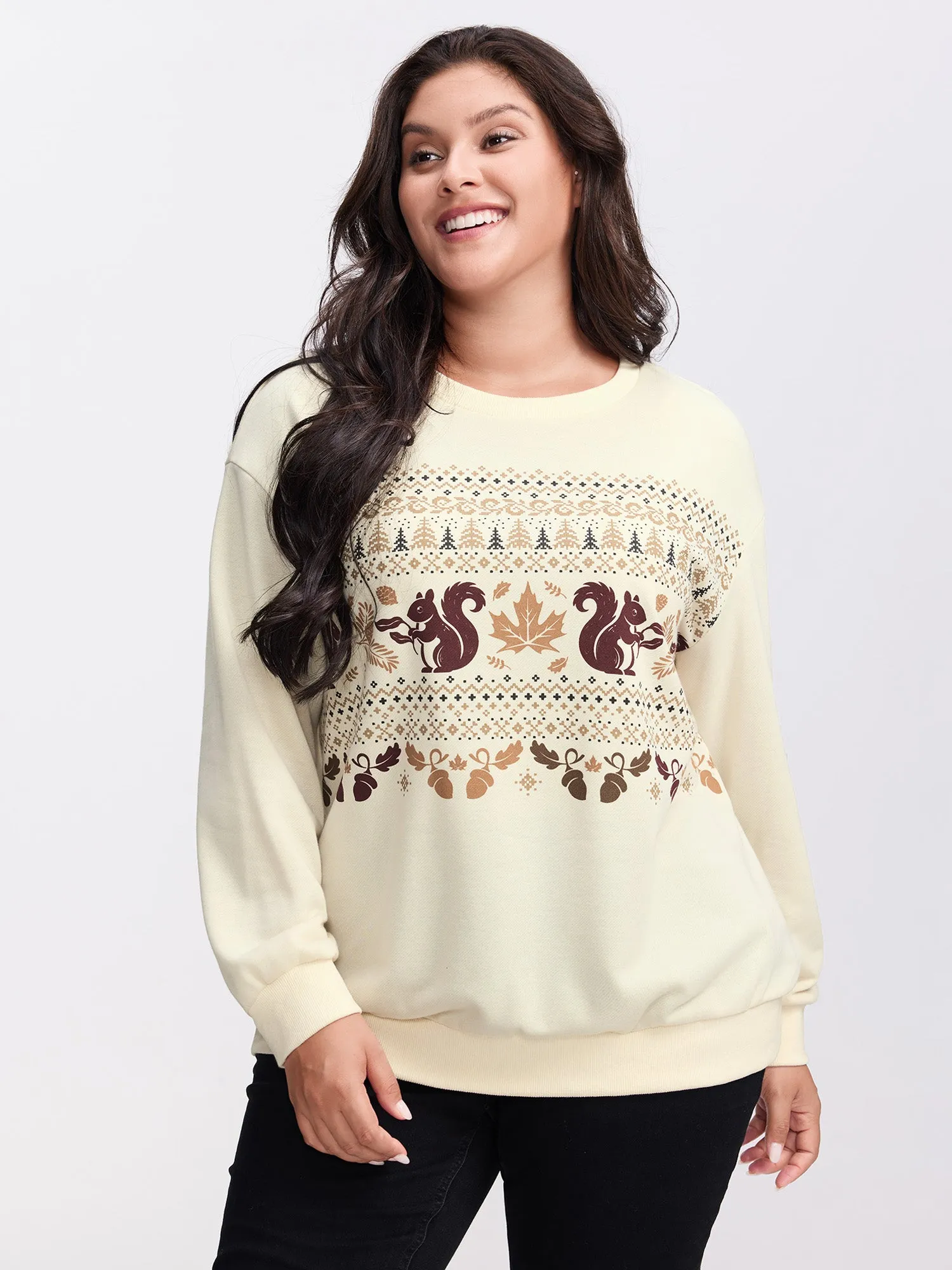 Fall Vibes Ribbed Stretchy Hem Sweatshirt sold by Bloomchic