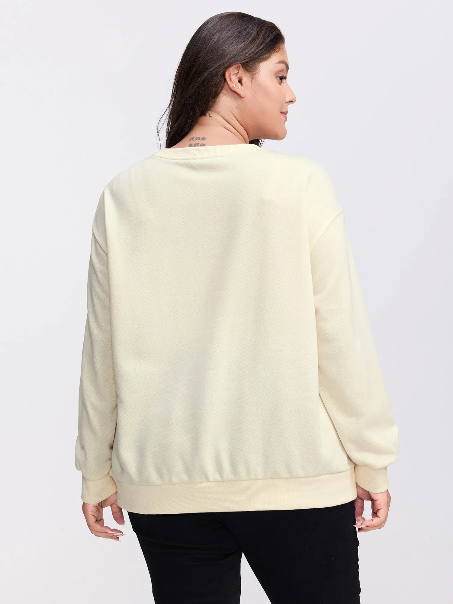 Fall Vibes Ribbed Stretchy Hem Sweatshirt sold by Bloomchic product image thumbnail 4