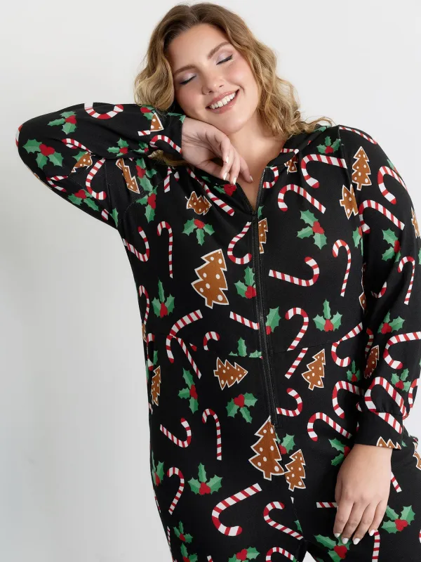 Holiday Everything Pockets Zipper Lounge Jumpsuit sold by Bloomchic