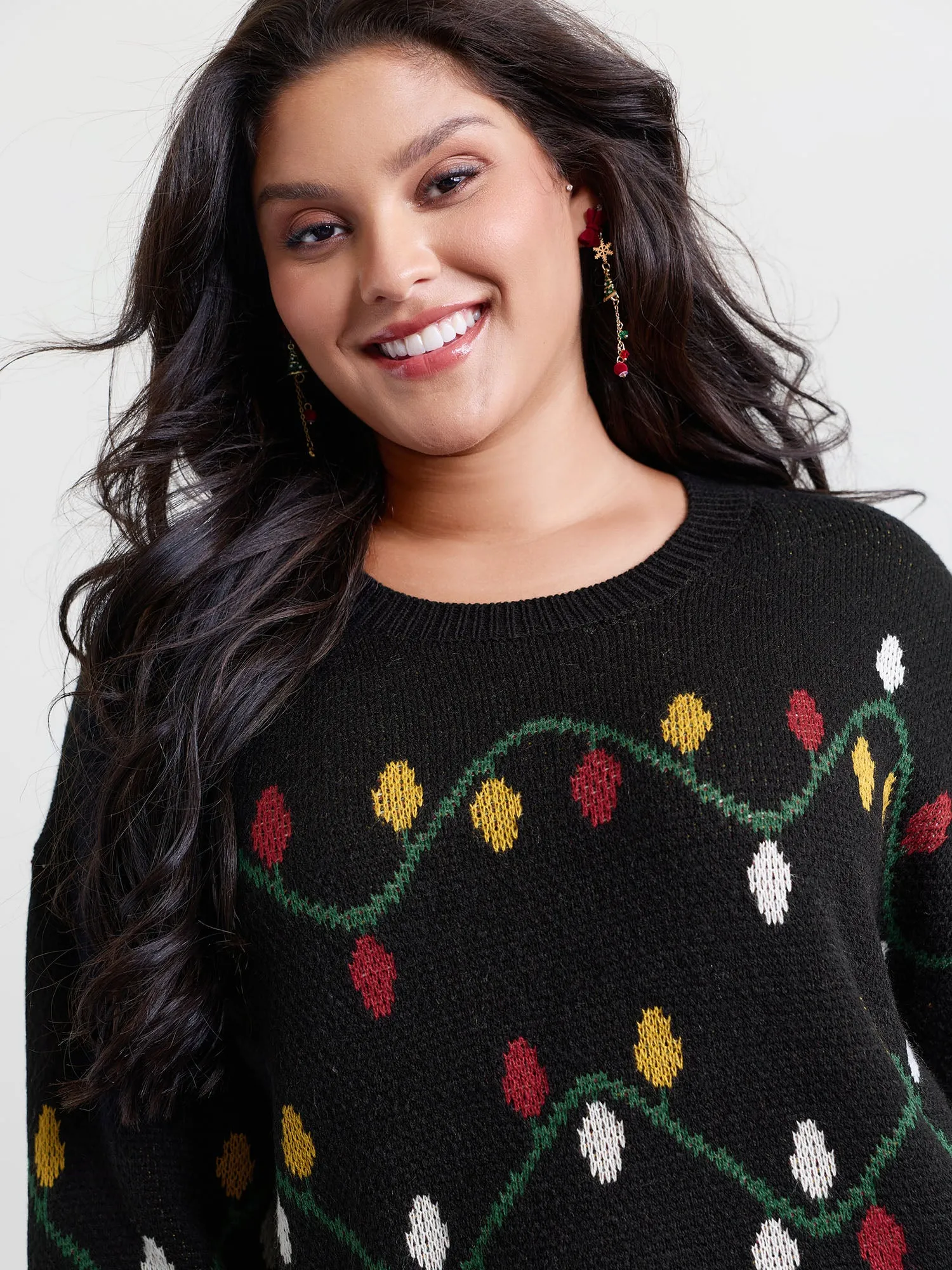 Holiday Lights Micro Lantern Sleeve Pullover sold by Bloomchic product image thumbnail 2