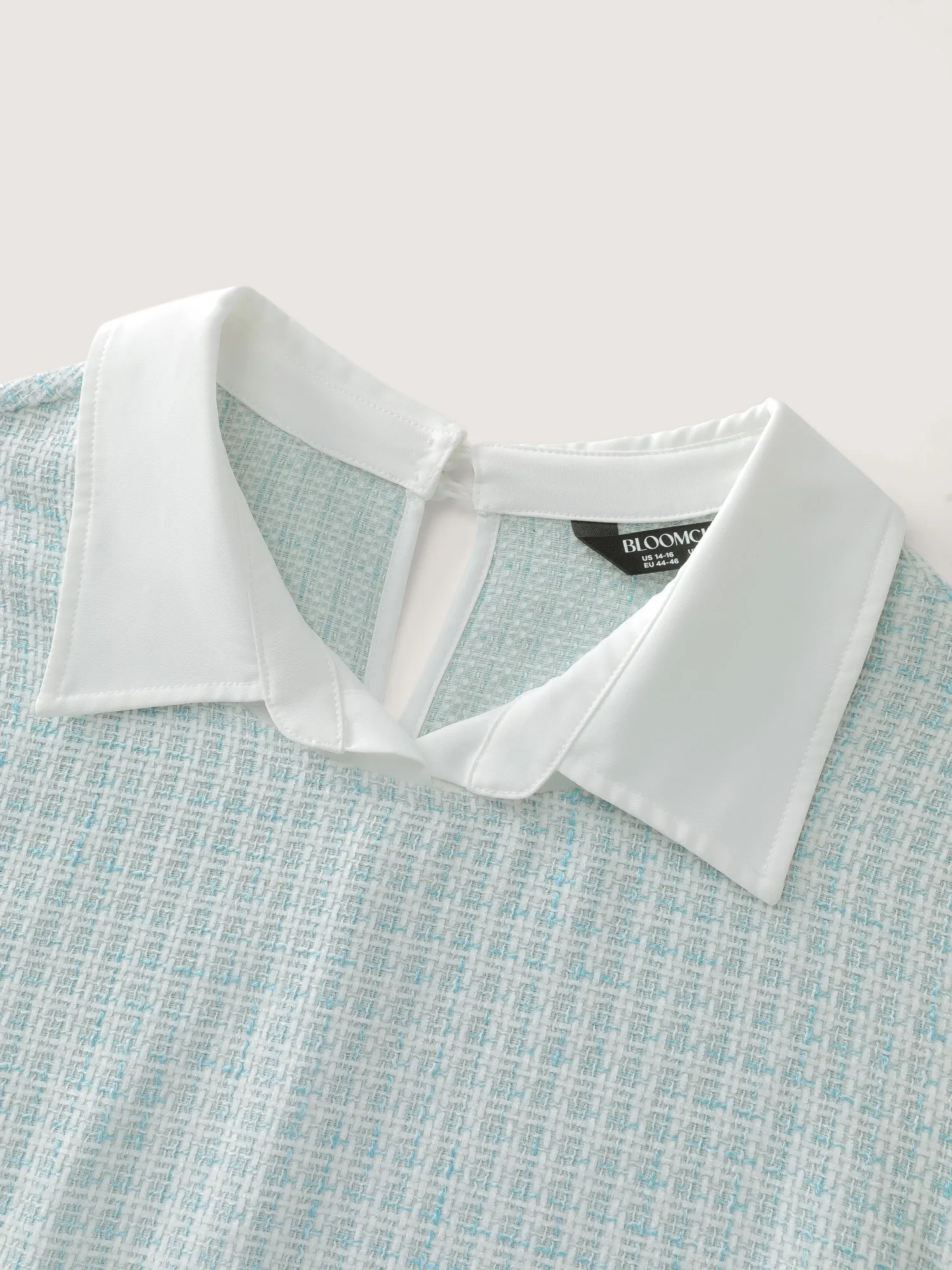 Tweed Colorblock Pleated Midi Dress sold by Bloomchic product image thumbnail 5