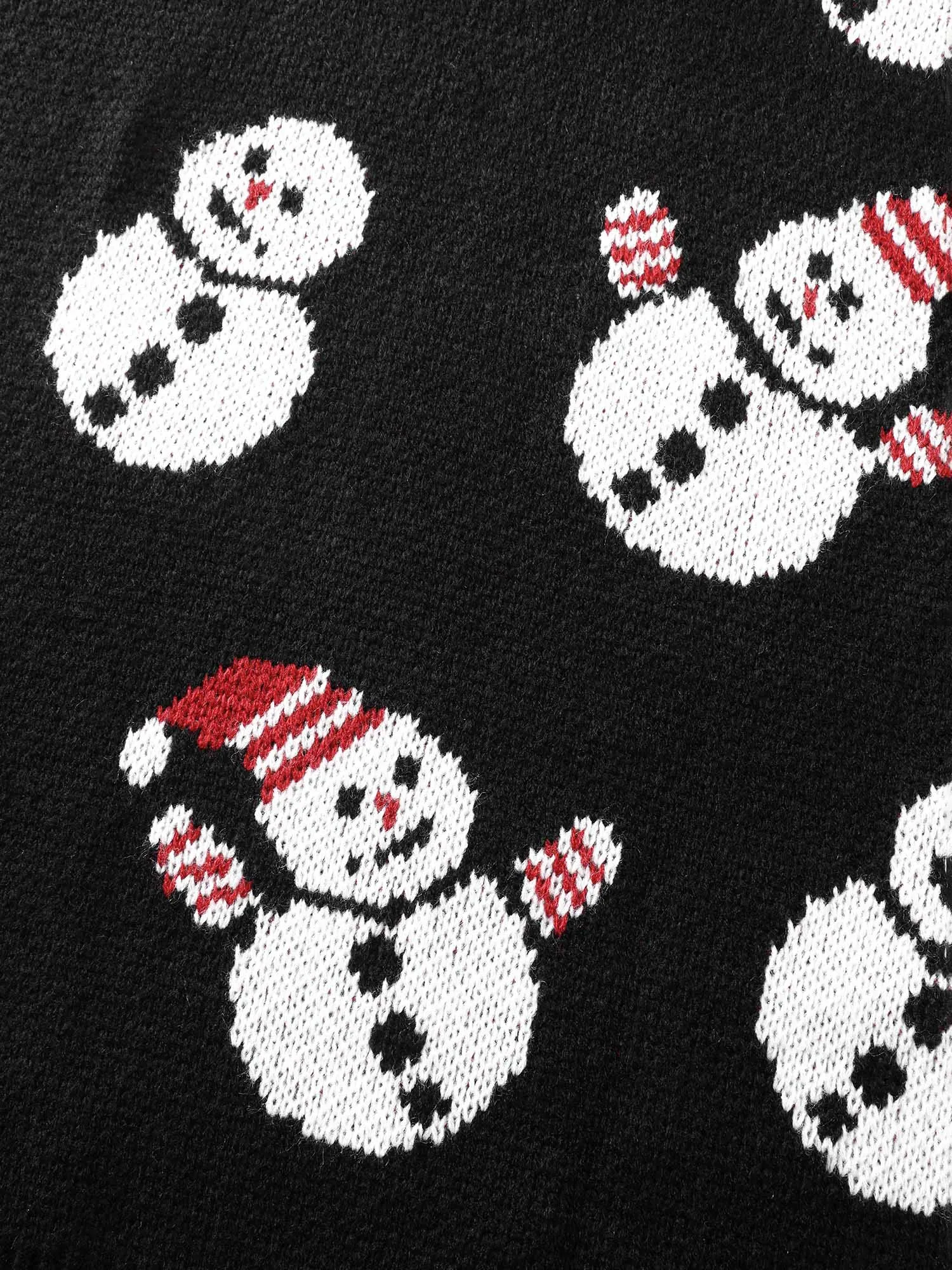 Snowman Jacquard Round Neck Pullover sold by Bloomchic product image thumbnail 5