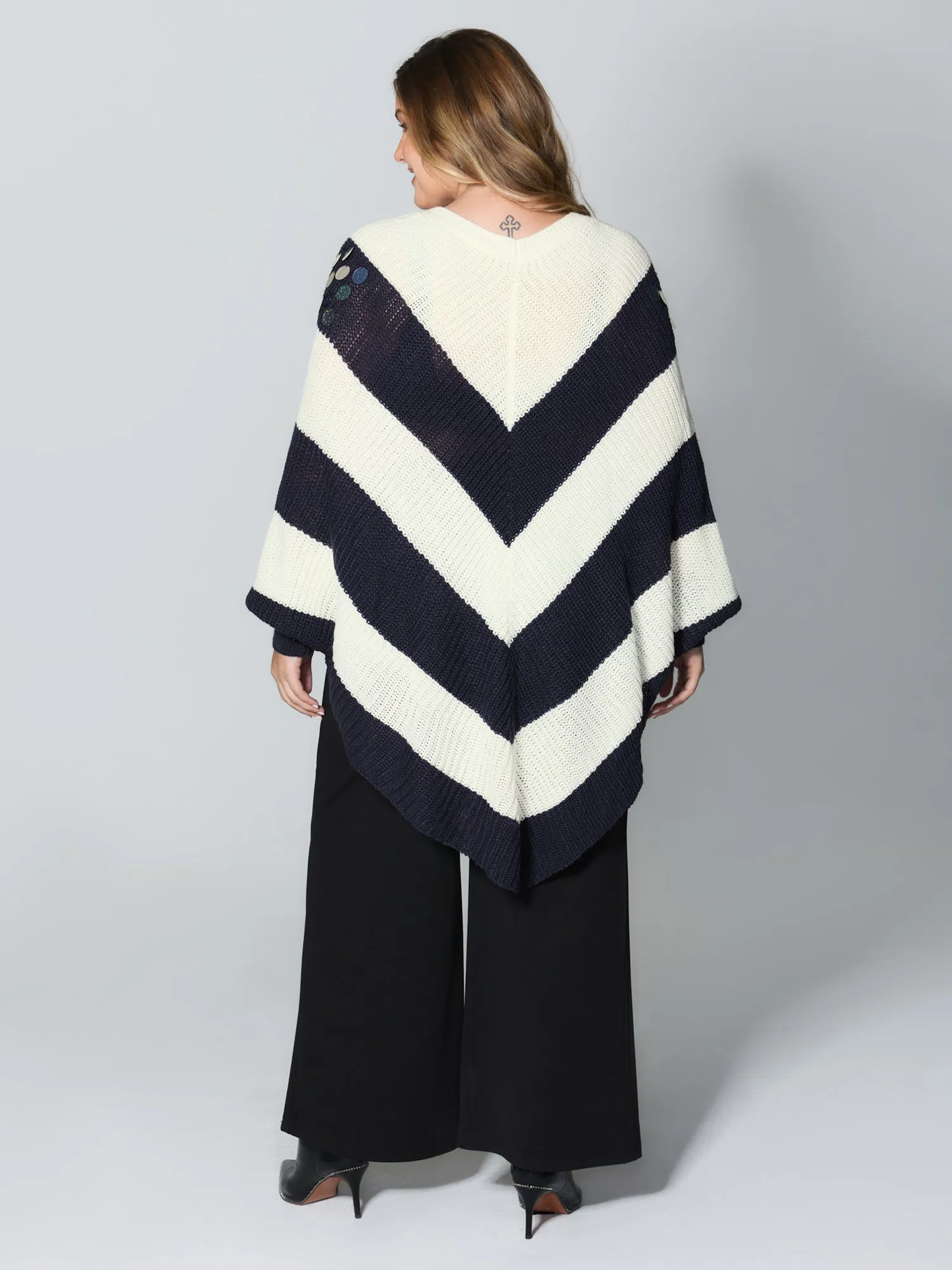 Textured Sequin Cloak Contrast Pullover sold by Bloomchic product image thumbnail 4