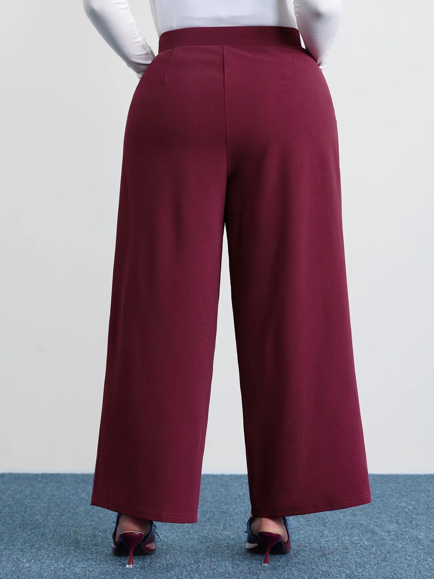 Bowknot Beads Slit Wide Waistband Pants sold by Bloomchic product image thumbnail 5