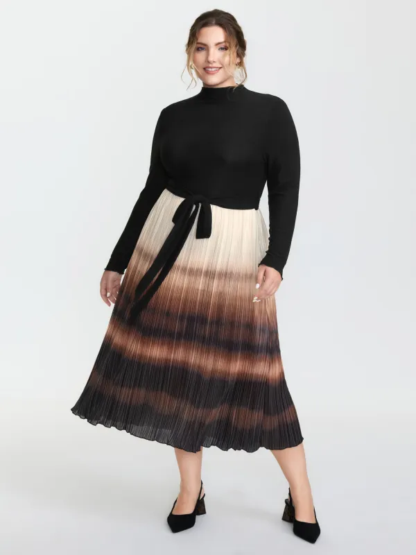 Stretchy Slit Sleeve Waist-Tie Maxi Dress sold by Bloomchic