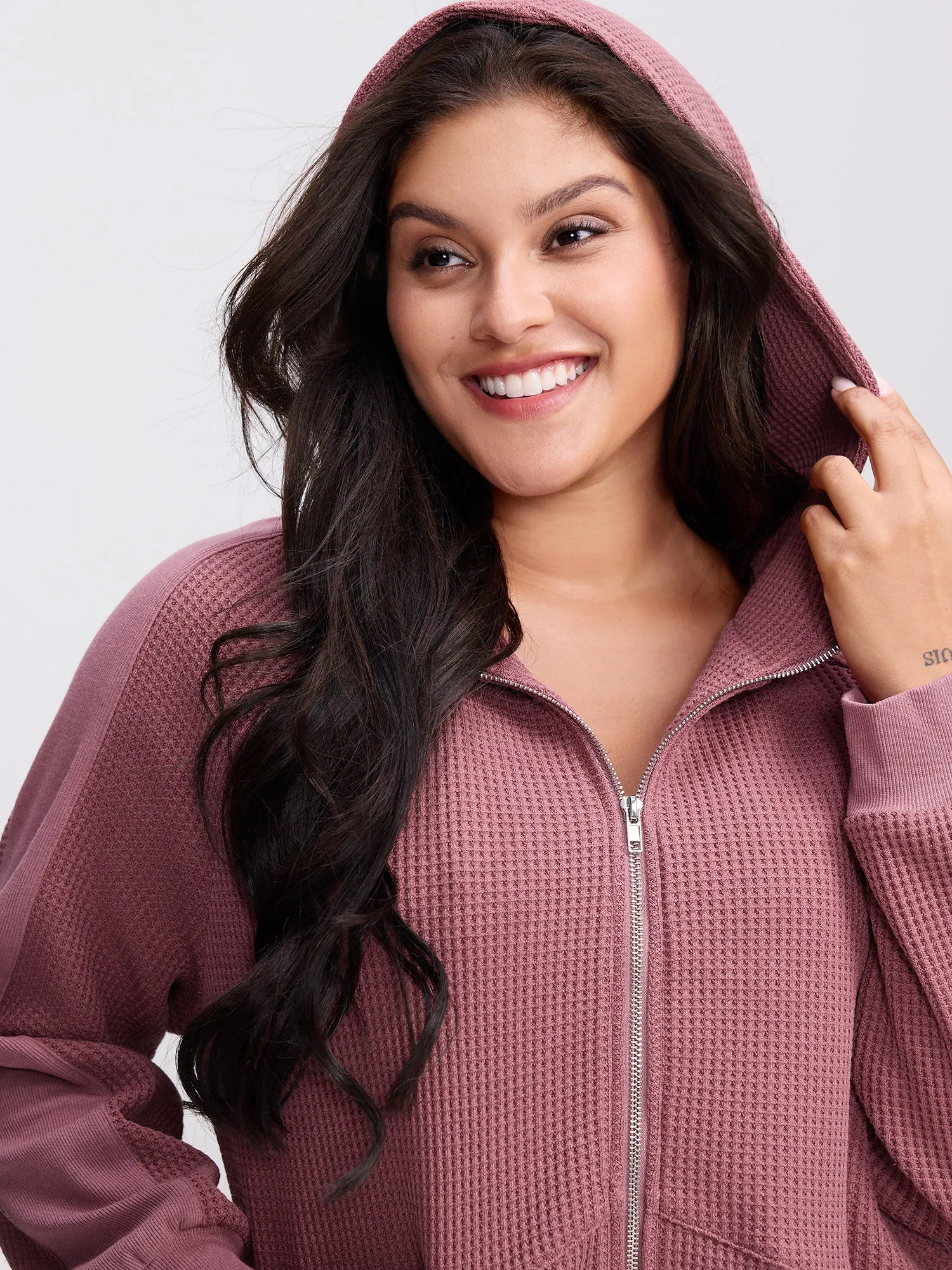 Waffle Weave Blend Pockets Jacket sold by Bloomchic product image thumbnail 2