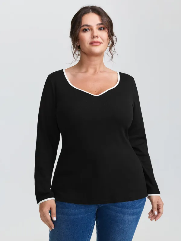 Pure Cotton Ribbed Solid T-Shirt sold by Bloomchic