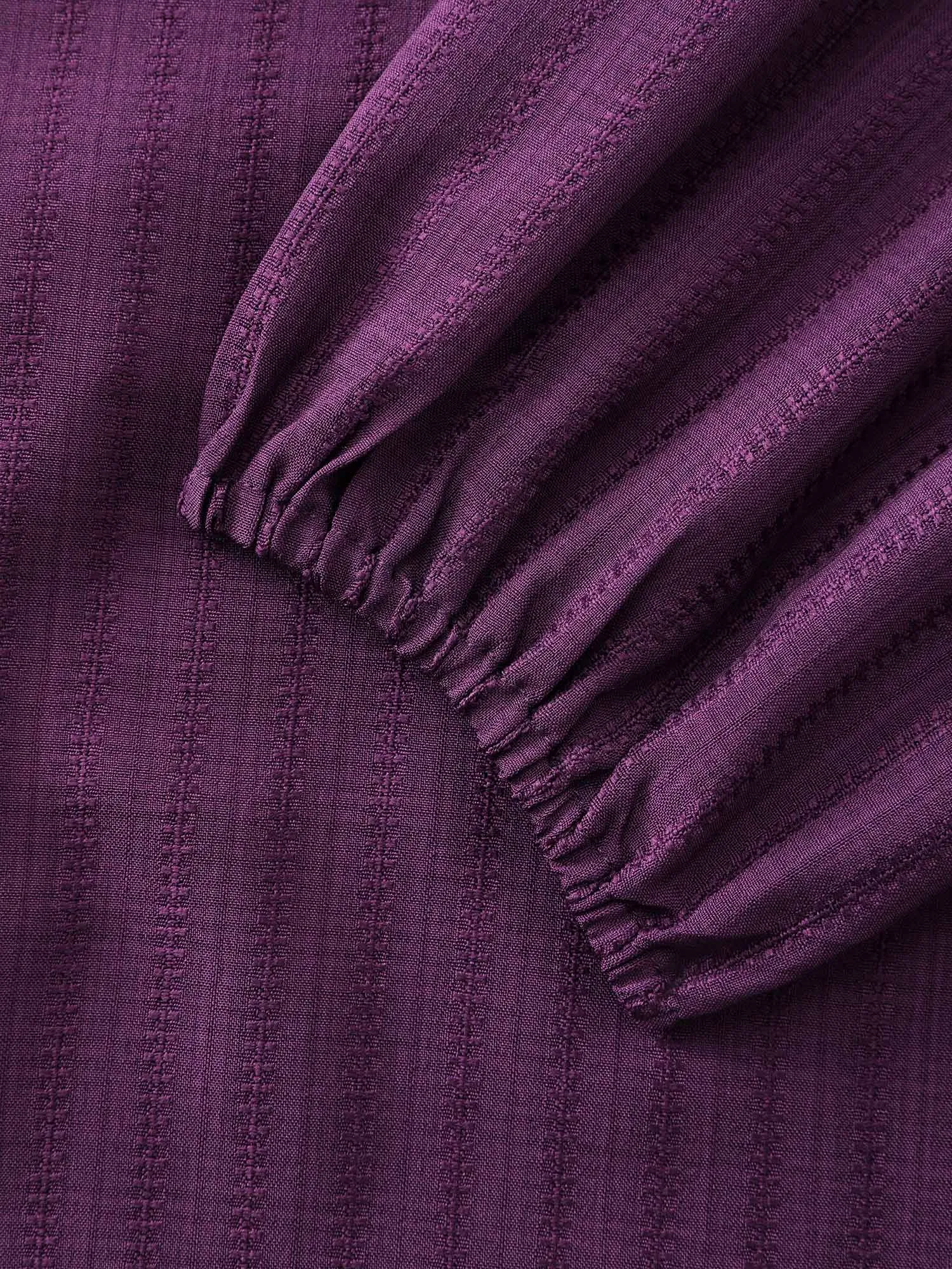 Textured Waist-Tie V-Neck Blouse sold by Bloomchic product image thumbnail 5
