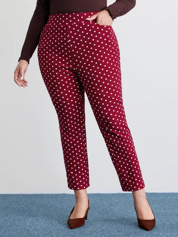 Polka Dots Skinny-Fit Pants sold by Bloomchic