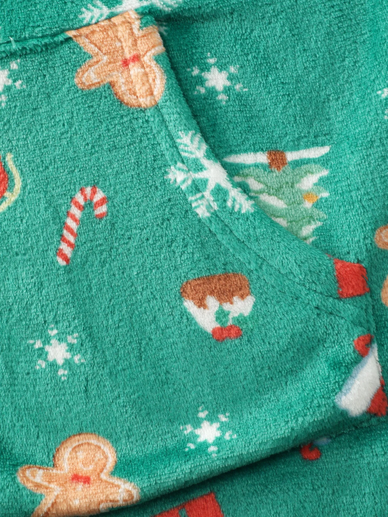 Fleece Holiday Joy Pockets Hooded Pajama Onesie sold by Bloomchic product image thumbnail 5