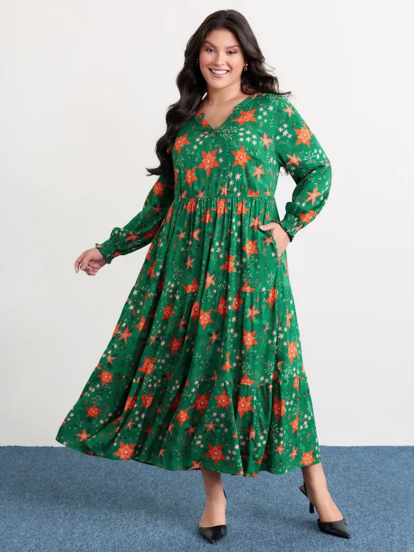 Floral Print Pockets Flowy Maxi Dress sold by Bloomchic