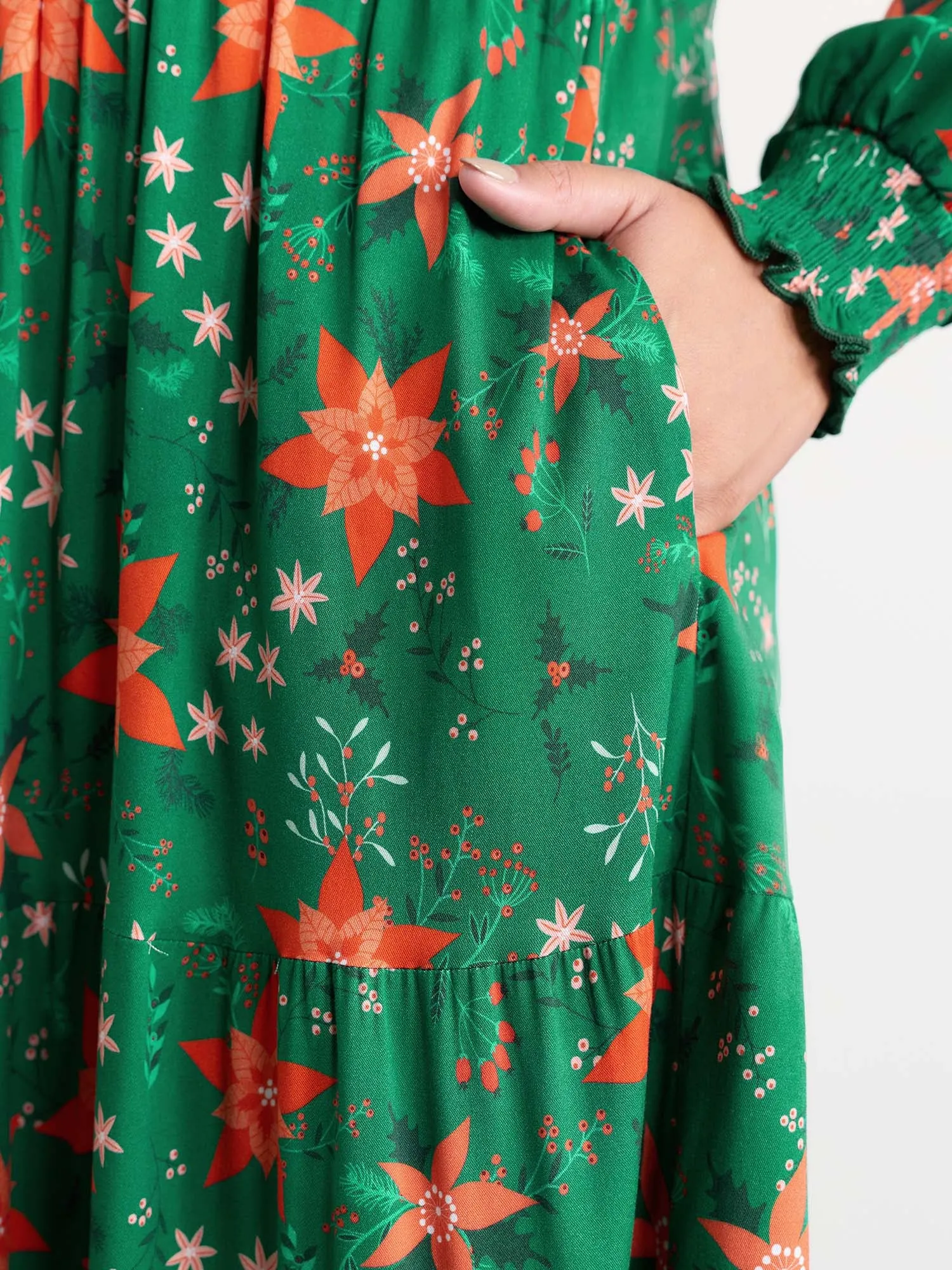 Floral Print Pockets Flowy Maxi Dress sold by Bloomchic product image thumbnail 4