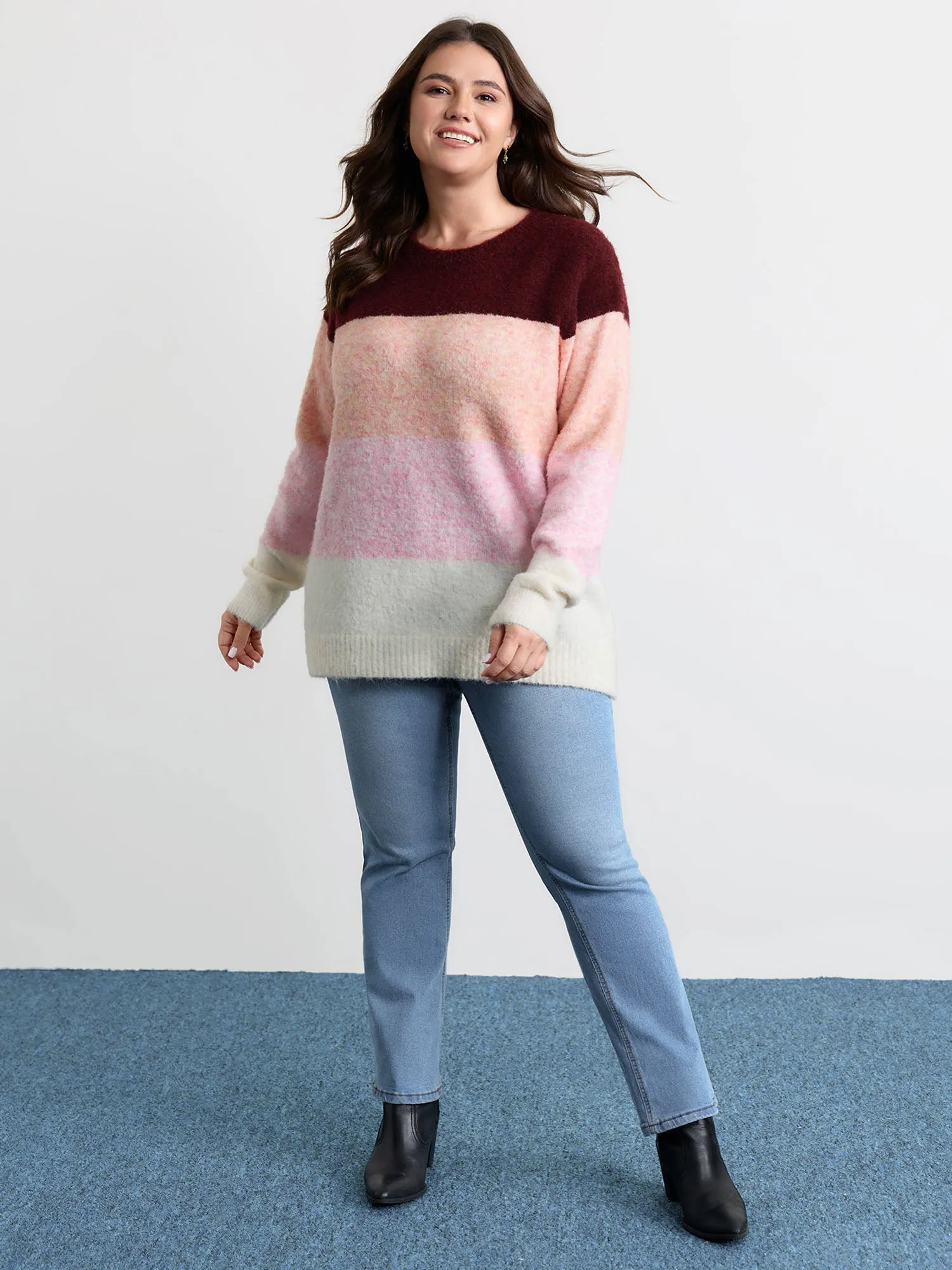 Soft Striped Contrast Pullover sold by Bloomchic product image thumbnail 3