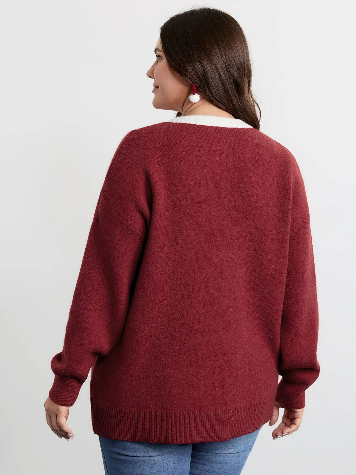 3D Bowtie Color Contrast Pullover sold by Bloomchic product image thumbnail 4