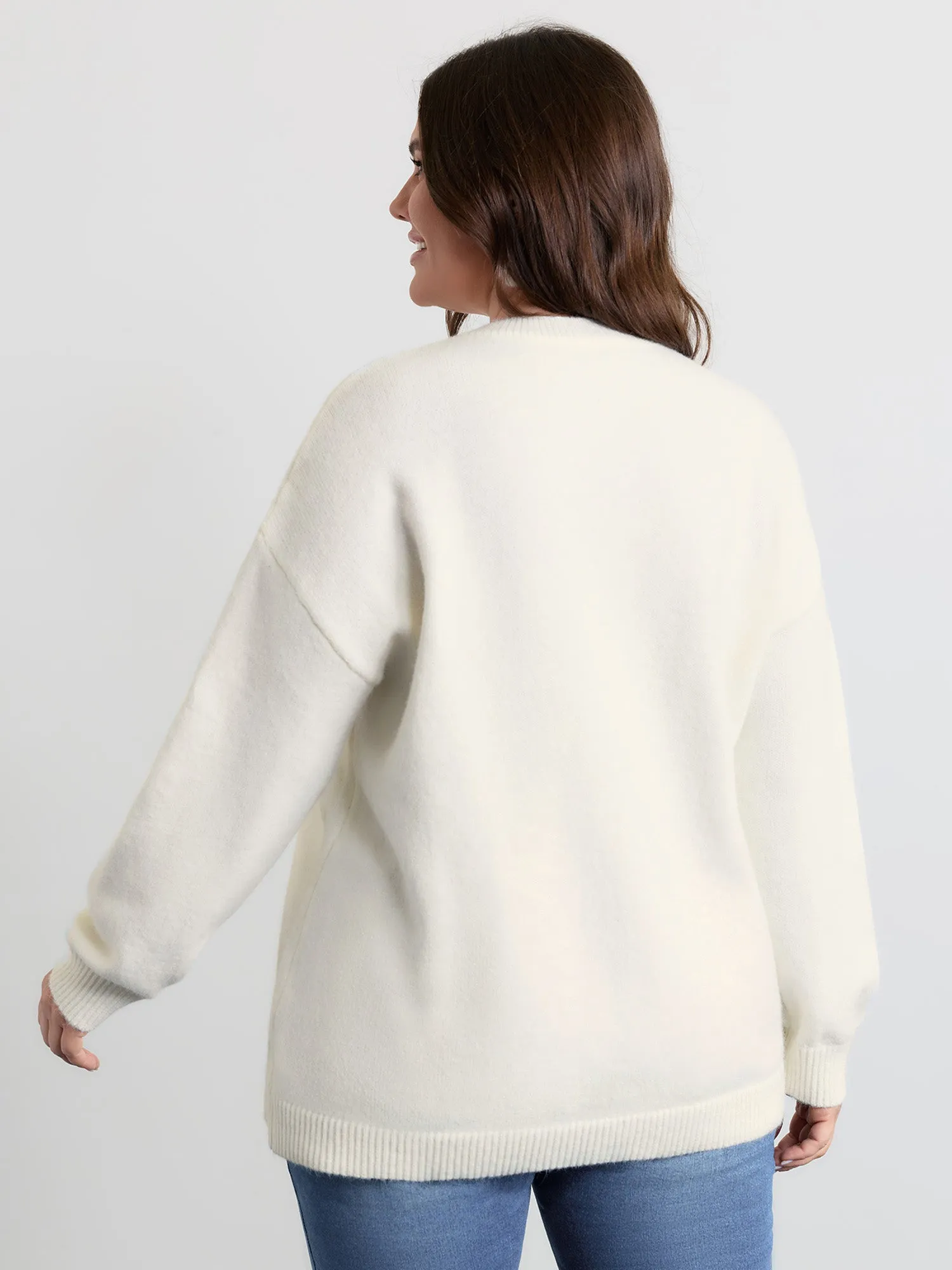 Supersoft Jacquard Bow Hand-Threaded Pullover sold by Bloomchic product image thumbnail 4