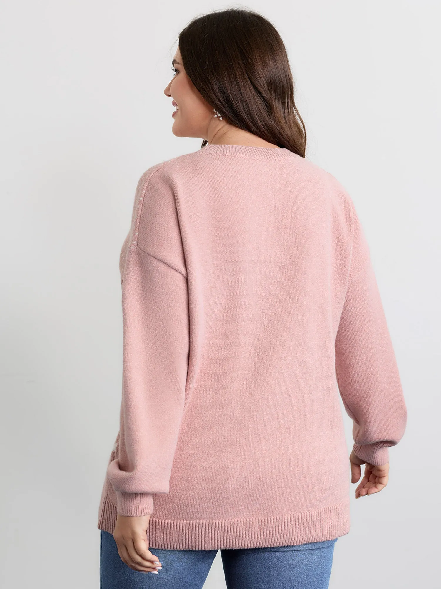 Supersoft Holiday Pattern Drop Shoulder Pullover sold by Bloomchic product image thumbnail 4