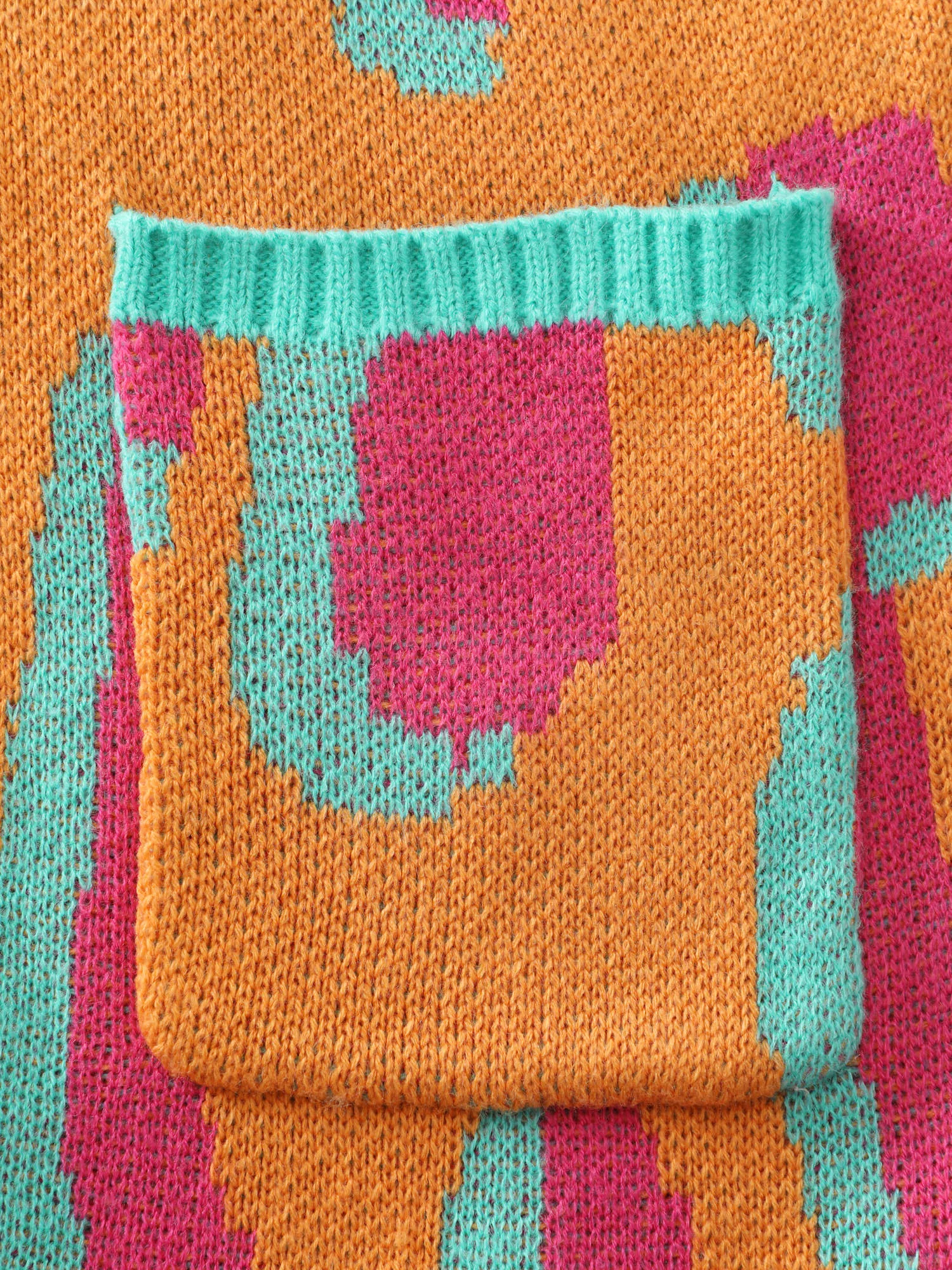 Colorful Leopard Button Pockets Knit Cardigan sold by Bloomchic product image thumbnail 5