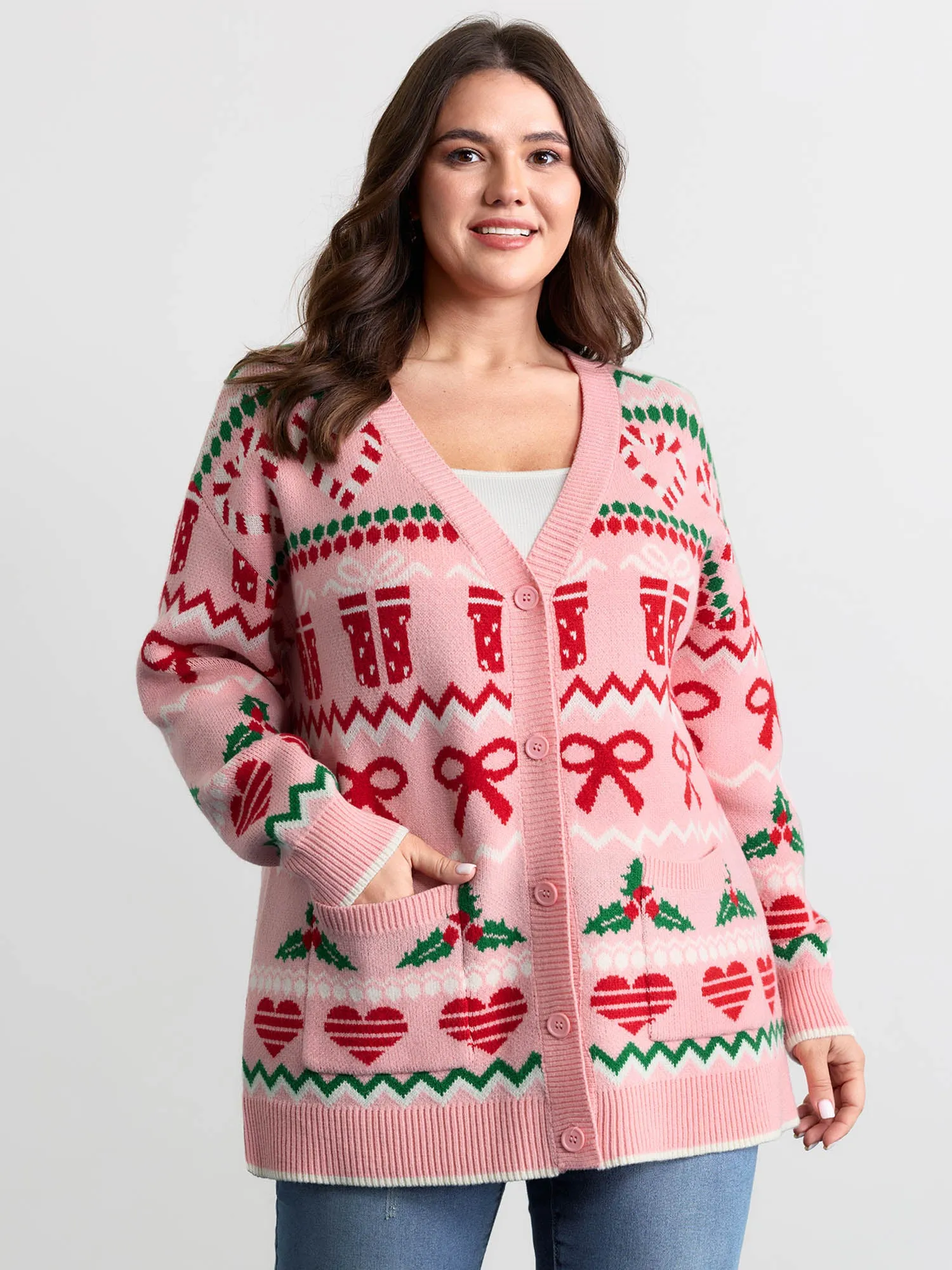 Supersoft Everything Holiday Knit Cardigan sold by Bloomchic