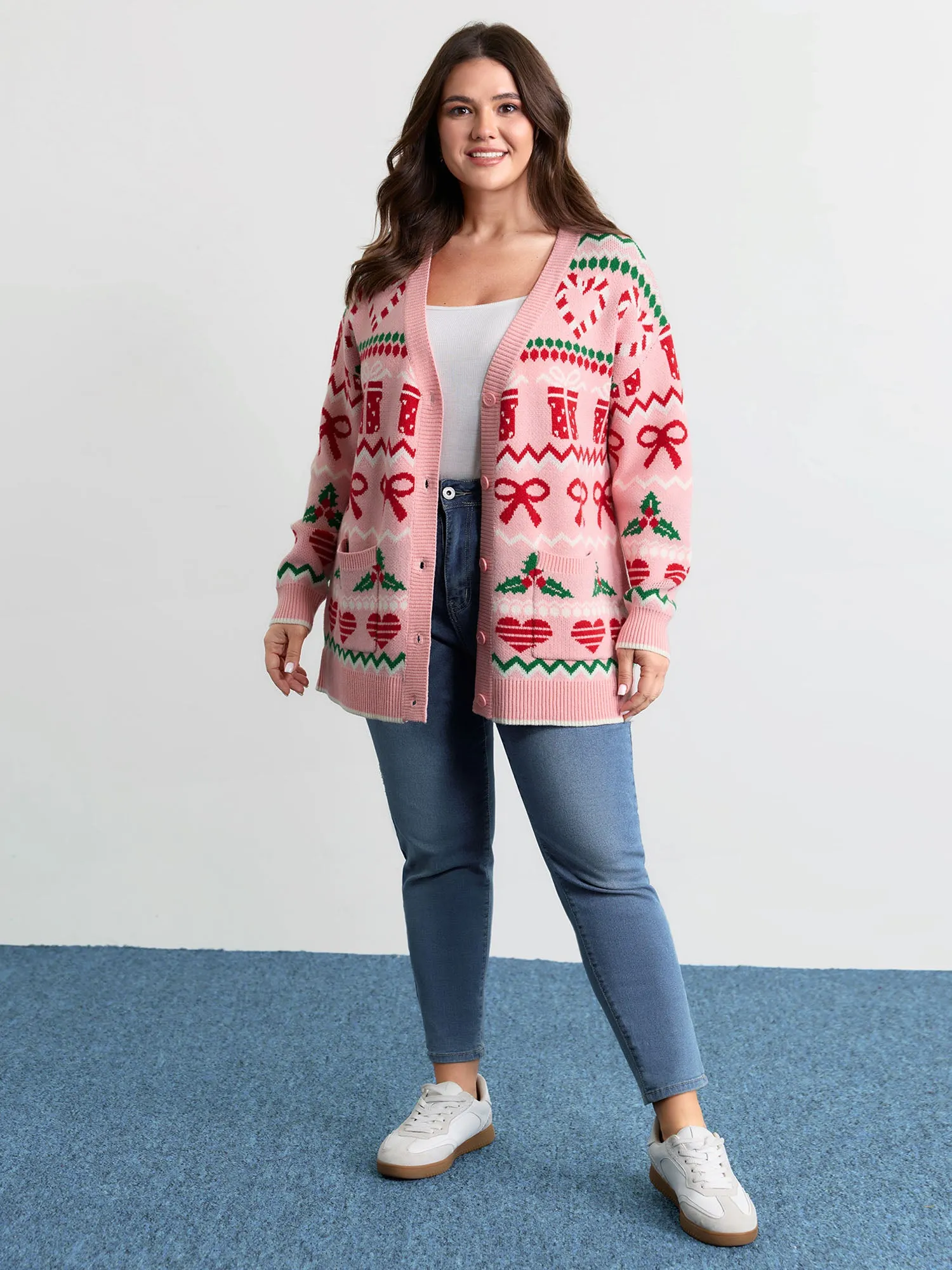 Supersoft Everything Holiday Knit Cardigan sold by Bloomchic product image thumbnail 3