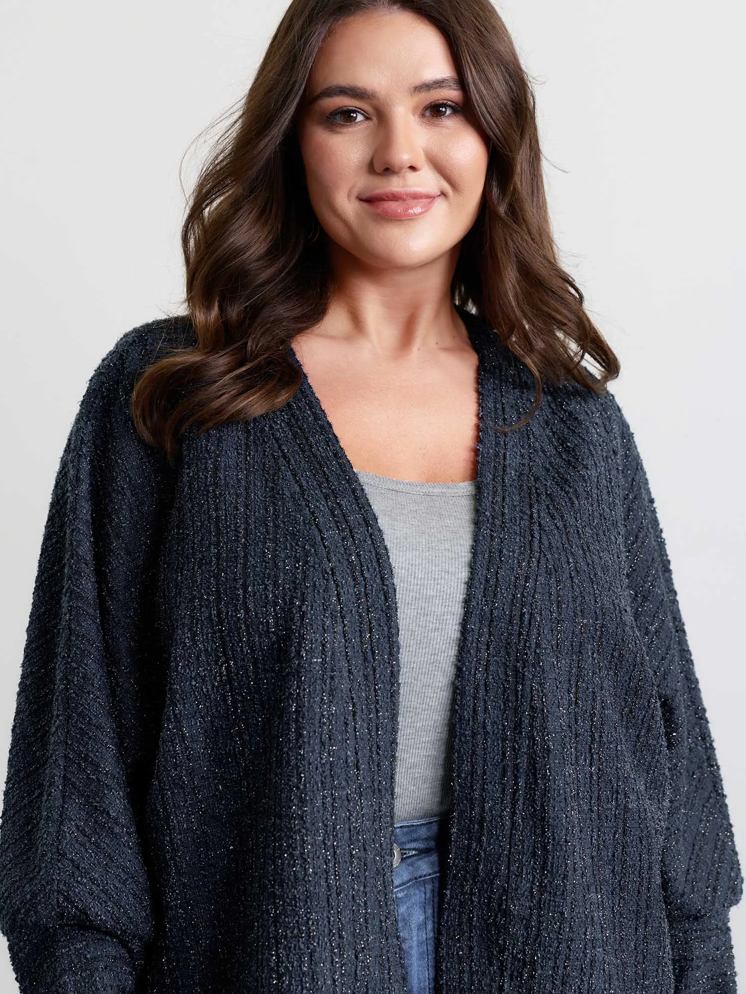 Raglan Sleeve Curvy Hem Jacket sold by Bloomchic product image thumbnail 2