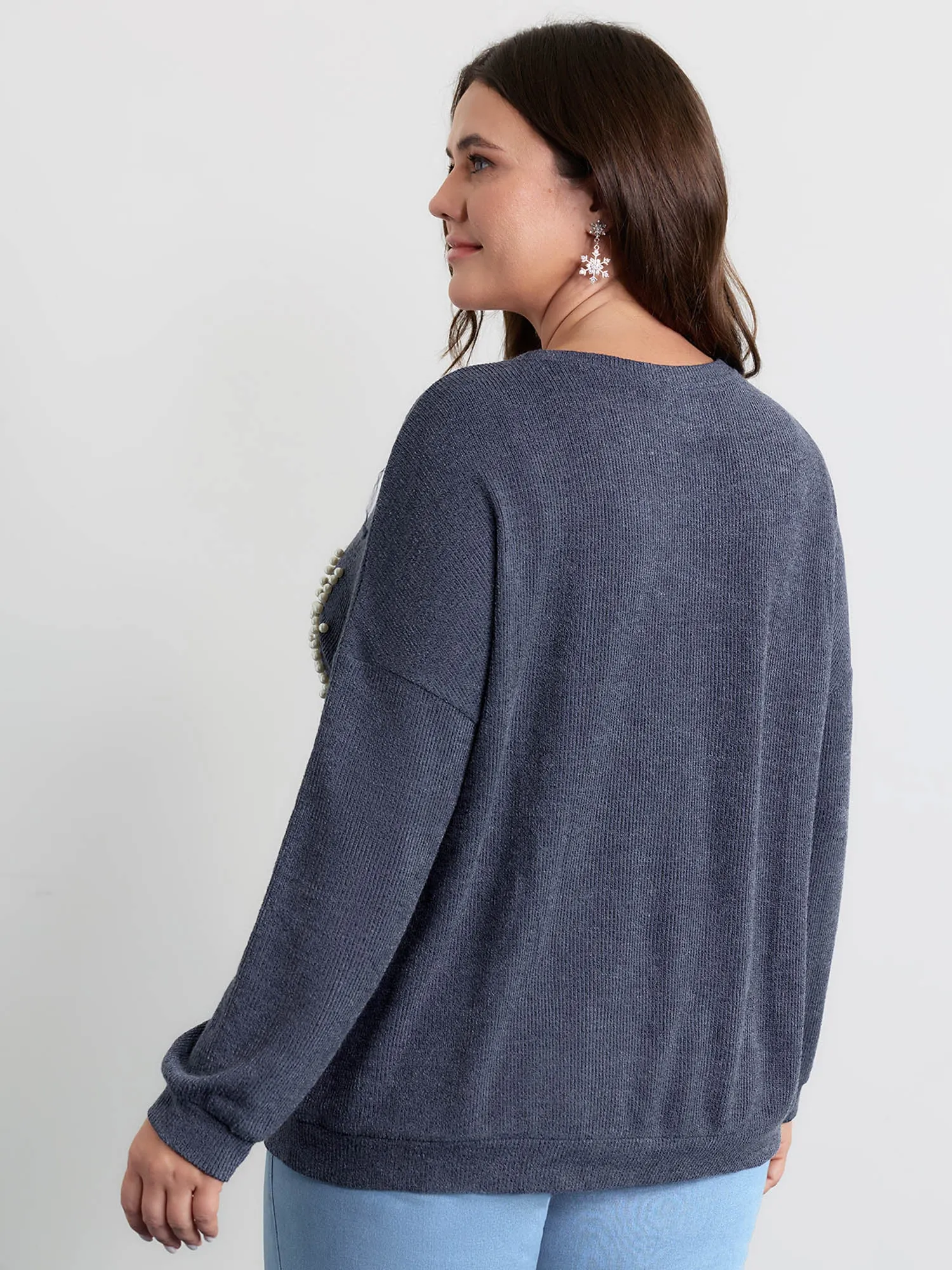 Merry Bead Textured Sweatshirt sold by Bloomchic product image thumbnail 4