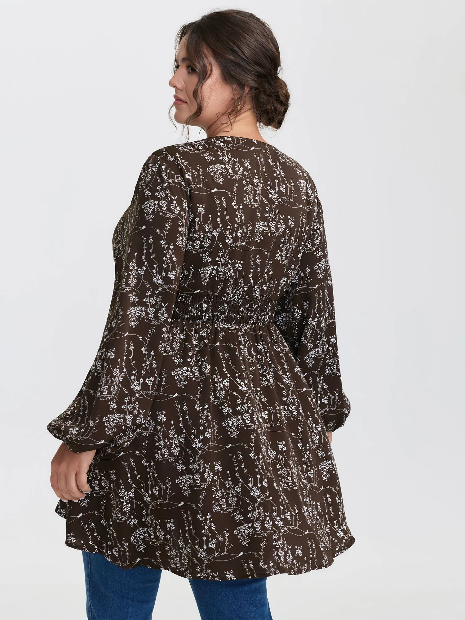 Silohuette Flower V-Neck Blouse sold by Bloomchic product image thumbnail 5