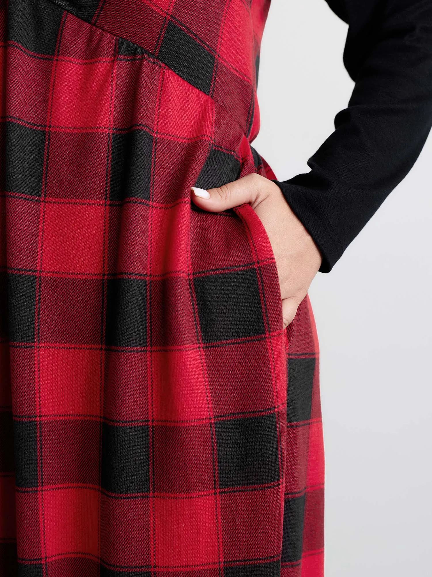 Checkered Shirred Drawstring Pockets Jumpsuit sold by Bloomchic product image thumbnail 5