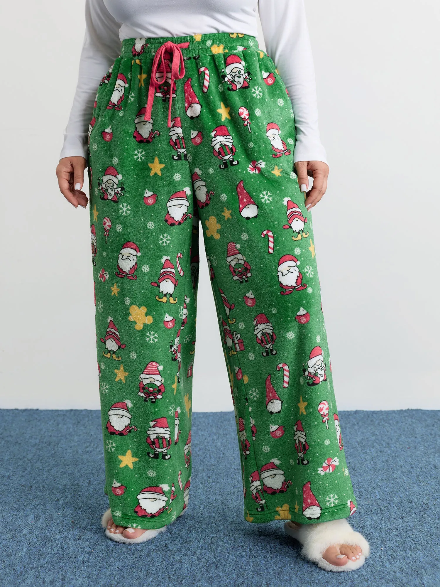 Holiday Pattern Drawstring Loungewear Bottoms sold by Bloomchic product image thumbnail 2