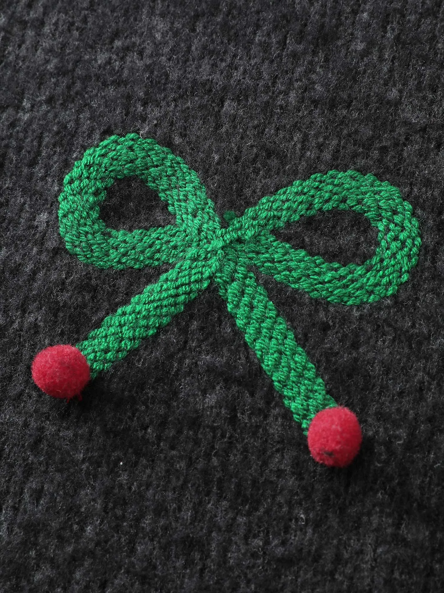 Cherry Cord Embroidery Textured Sweatshirt sold by Bloomchic product image thumbnail 5