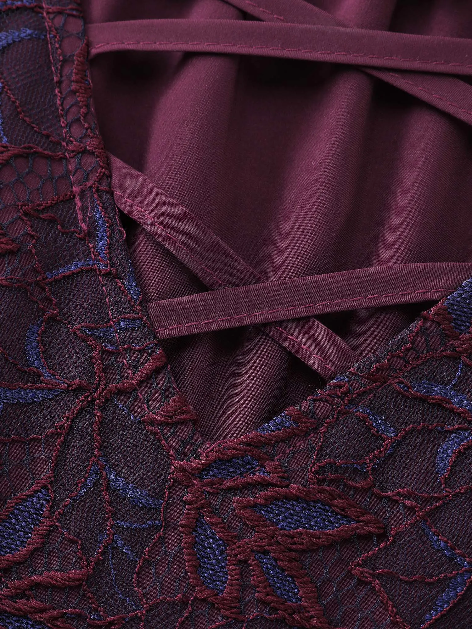 Sheer Slit Cross-Tie Sleep Dress sold by Bloomchic product image thumbnail 5