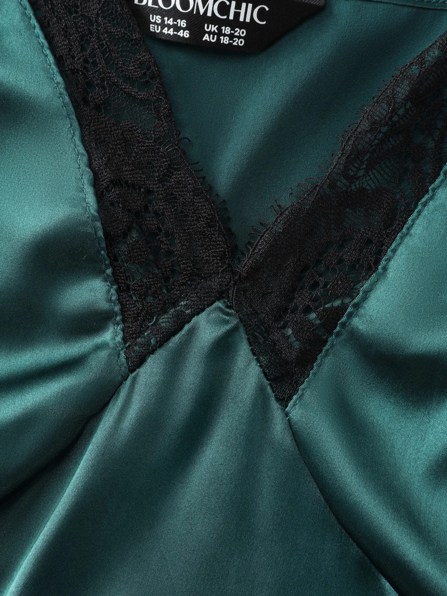 Satin Lace Trim Cut-Out Sleep Dress sold by Bloomchic product image thumbnail 5