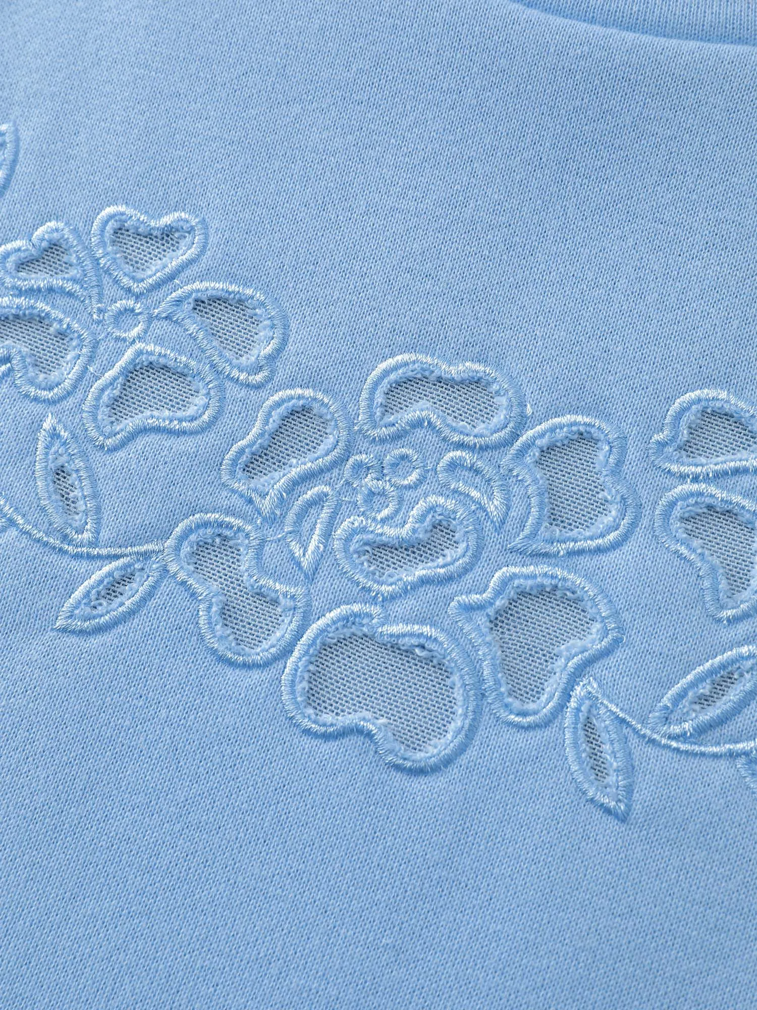 Cut-Out Embroidery Relaxed-Fit Sweatshirt sold by Bloomchic product image thumbnail 5