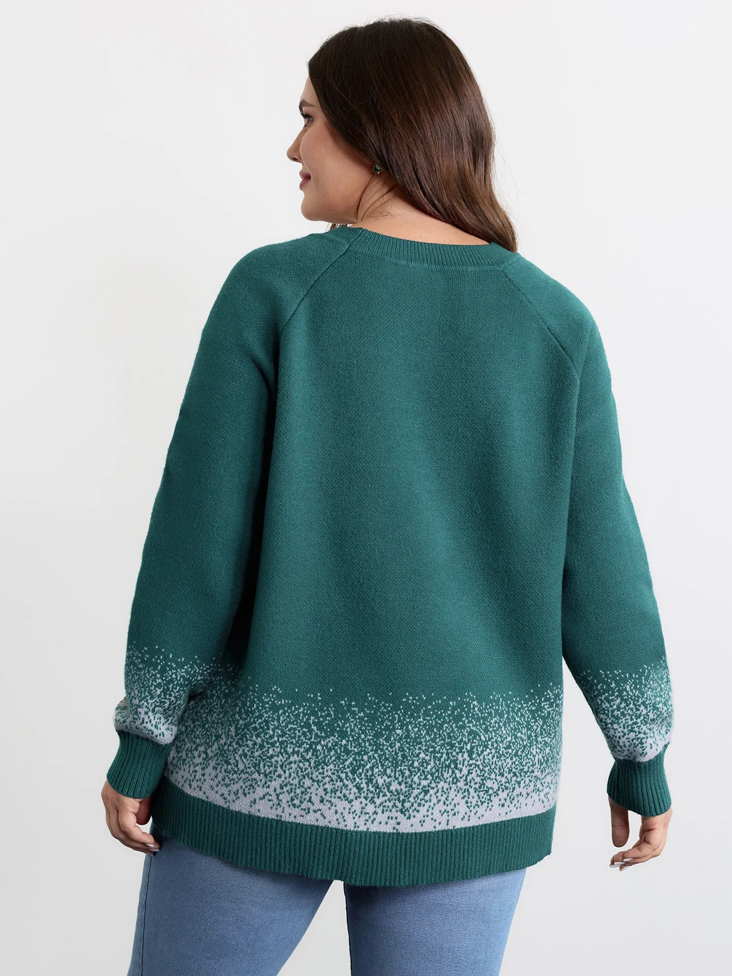 Supersoft Snowman Jacquard Color Block Pullover sold by Bloomchic product image thumbnail 4