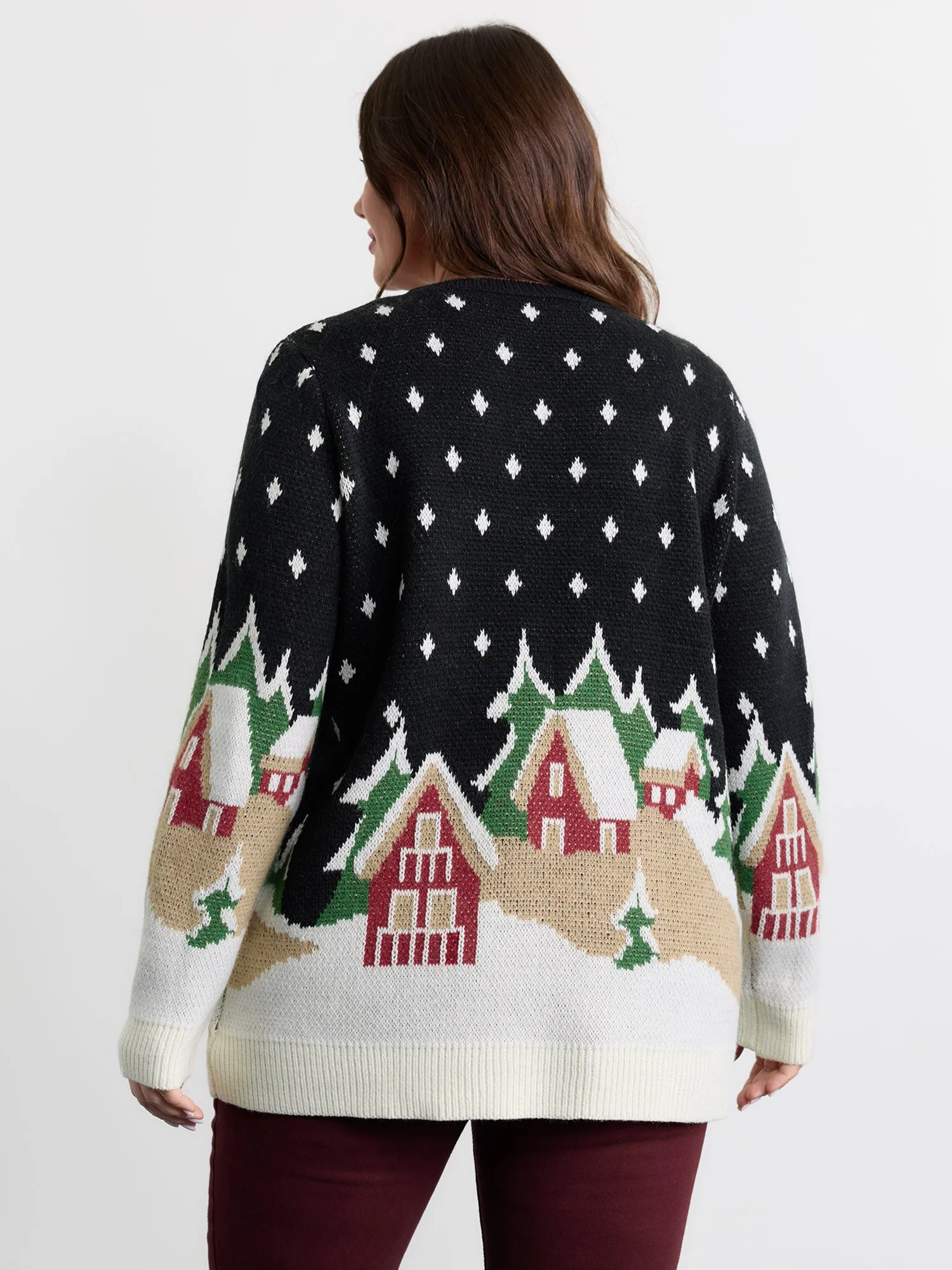 Snowy Nights Jacquard Pullover sold by Bloomchic product image thumbnail 4