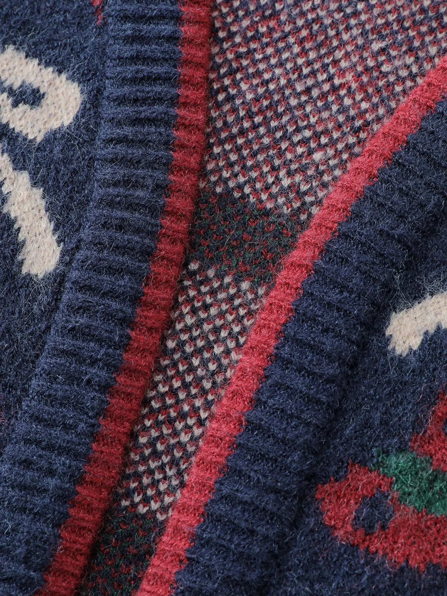 Supersoft Festive Pattern Jacquard Pockets Knit Cardigan sold by Bloomchic product image thumbnail 5