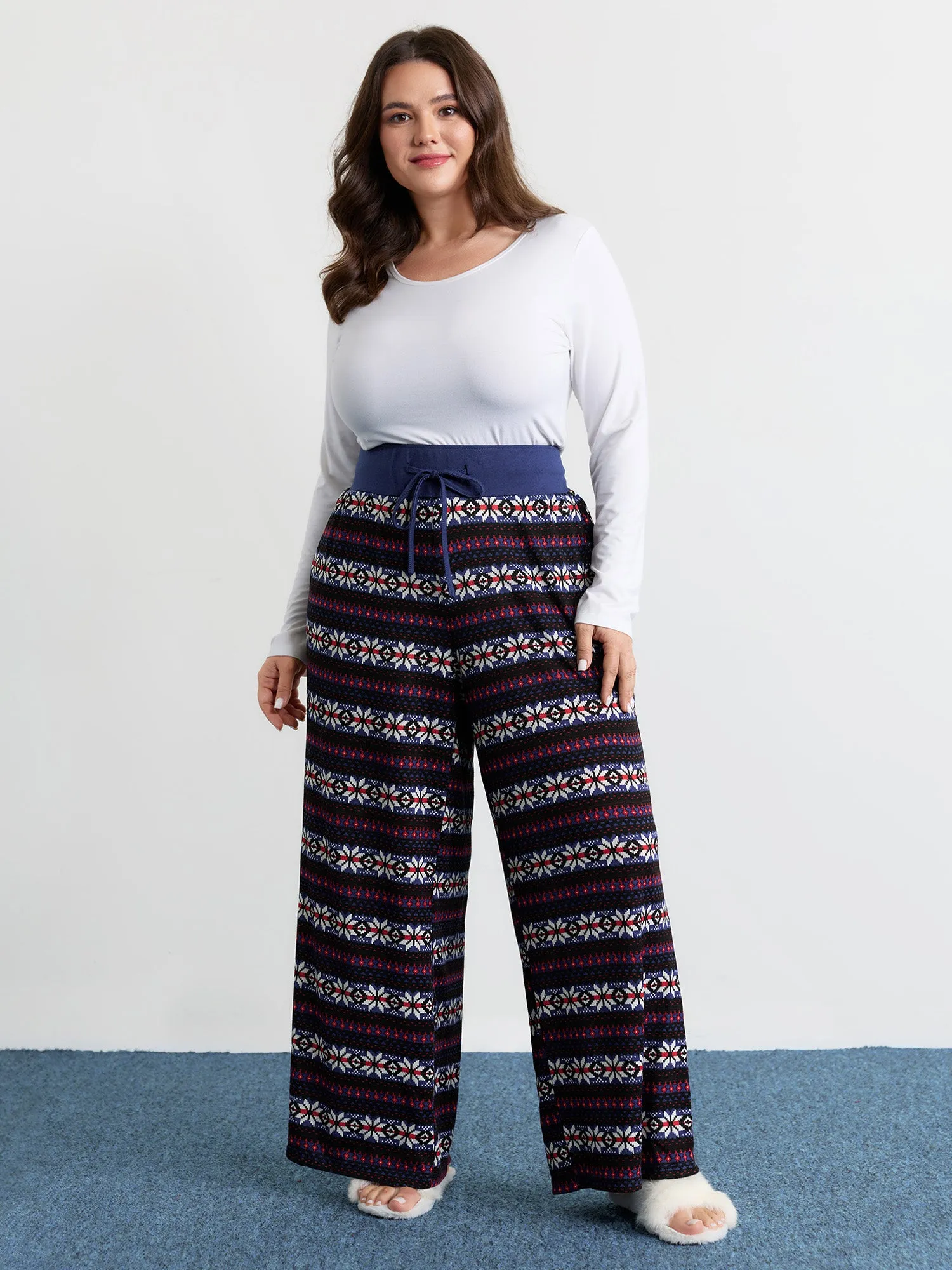 Geo Print Drawstring Waist Pants sold by Bloomchic product image thumbnail 2