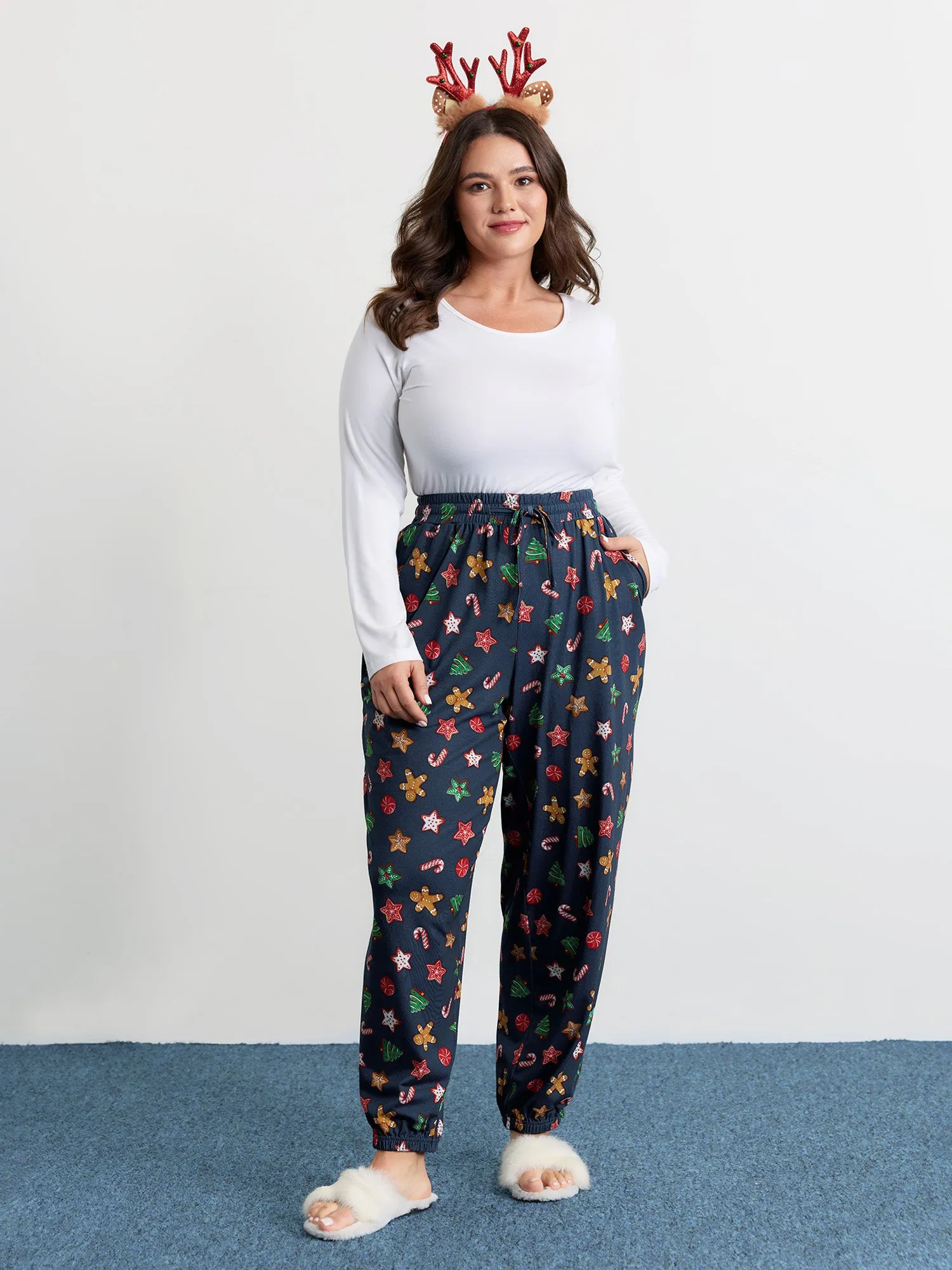 Colorful Holiday Print Pants sold by Bloomchic product image thumbnail 2