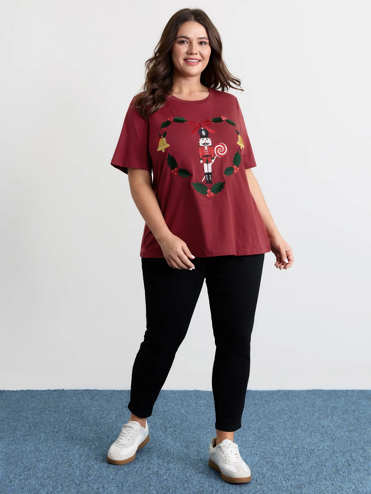 Holiday Nutcracker Round Neck T-Shirt sold by Bloomchic product image thumbnail 3