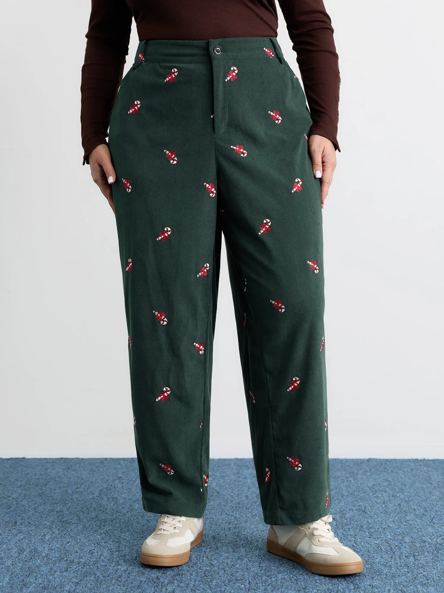 Holiday Candy Embroidery Pants sold by Bloomchic product image thumbnail 2