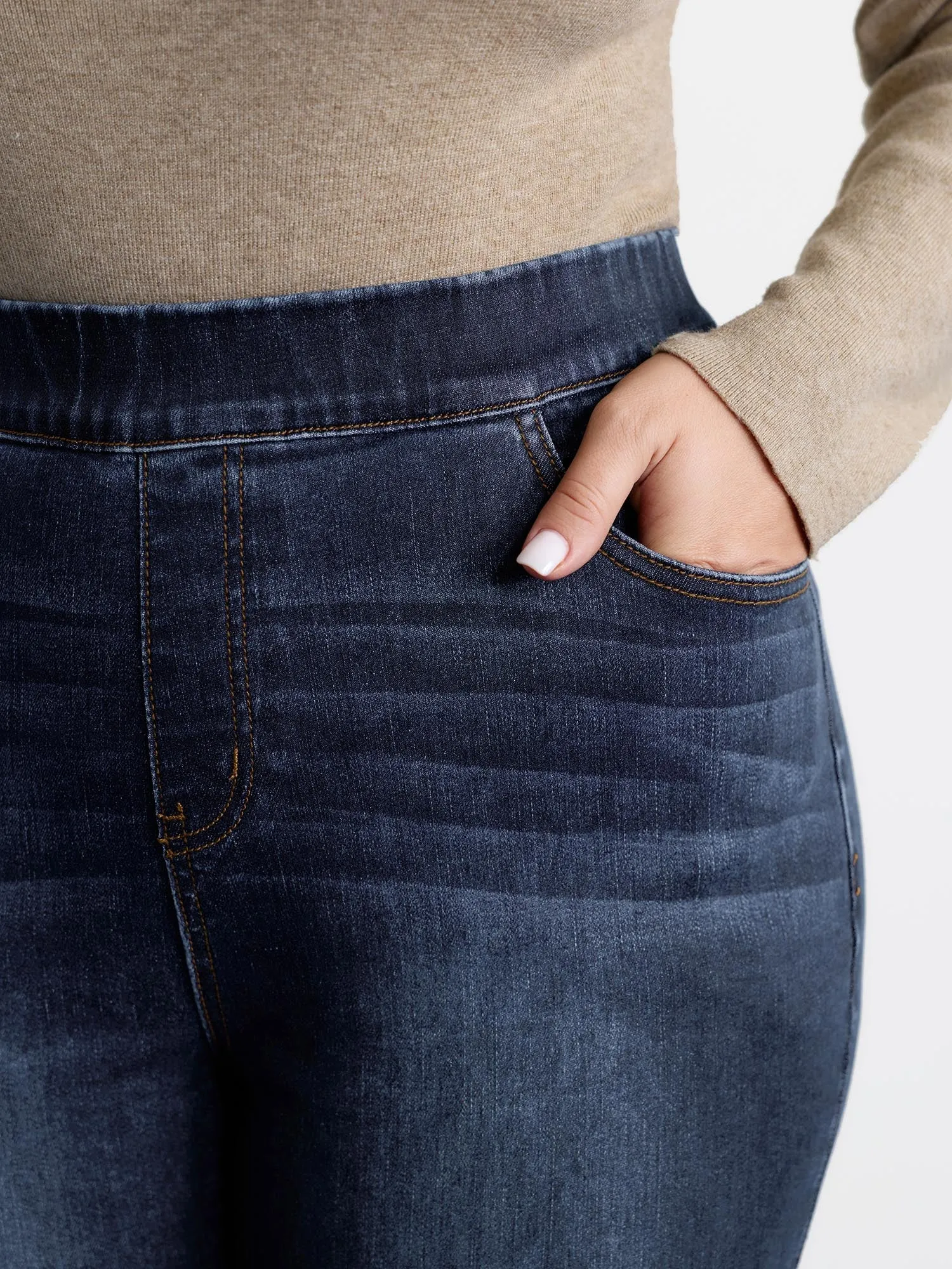 Supersoft Rhinestone Stretchy Skinny-Fit Jeans sold by Bloomchic product image thumbnail 3