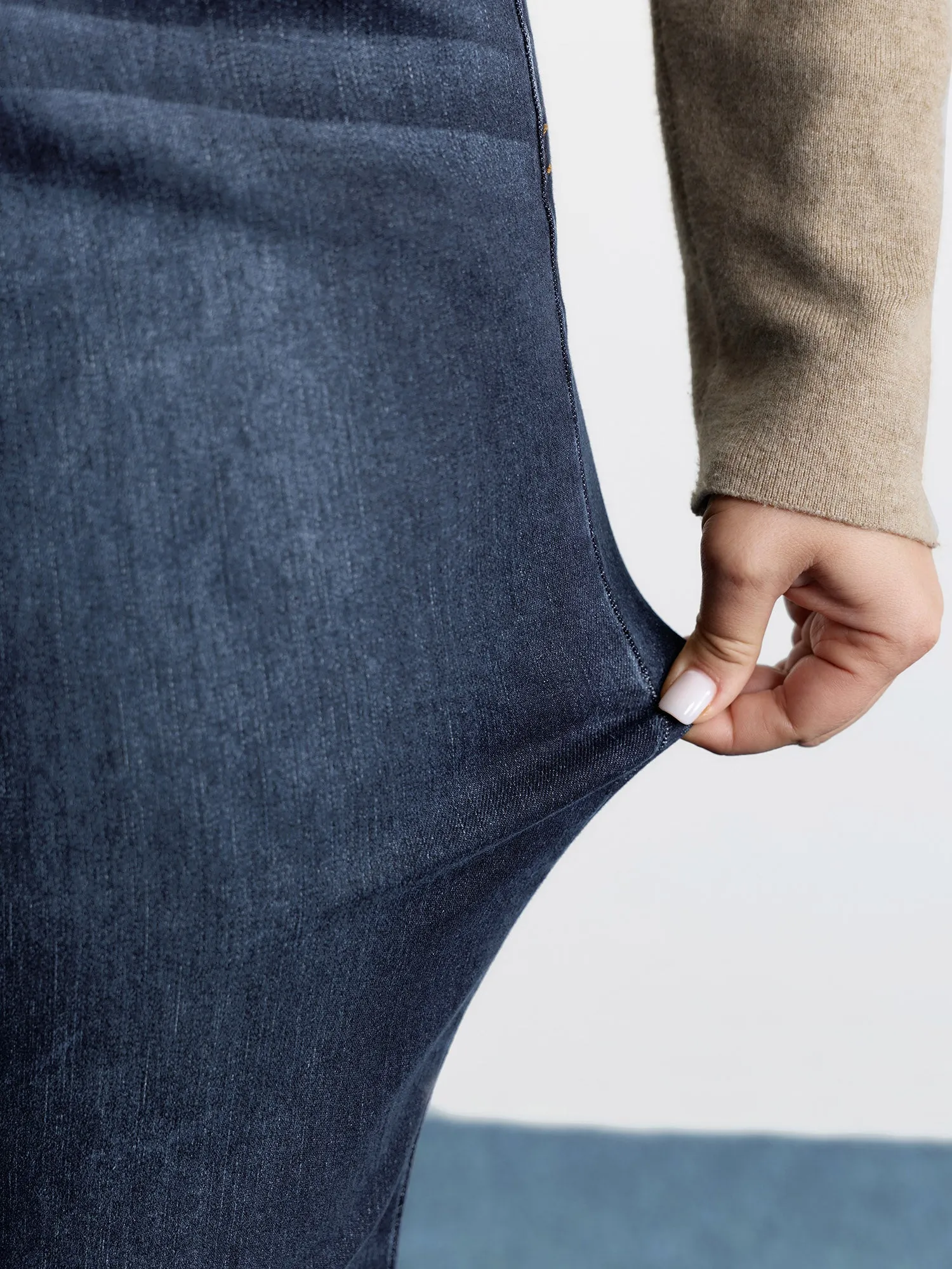 Supersoft Rhinestone Stretchy Skinny-Fit Jeans sold by Bloomchic product image thumbnail 5