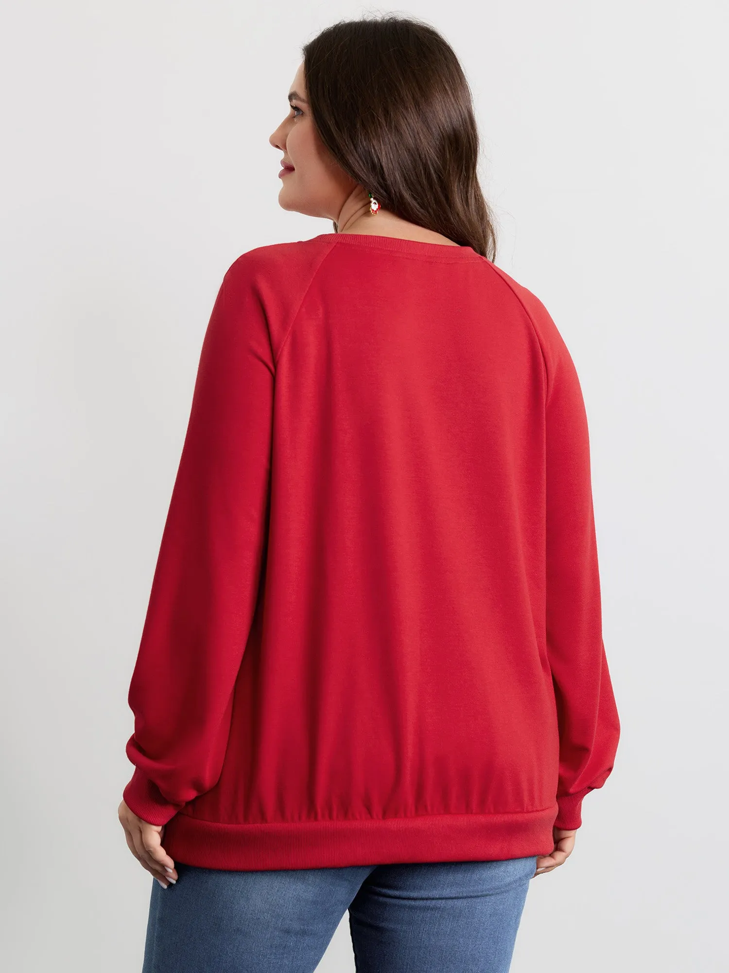 Supersoft Ho Ho Holiday Embroidered Sweatshirt sold by Bloomchic product image thumbnail 4