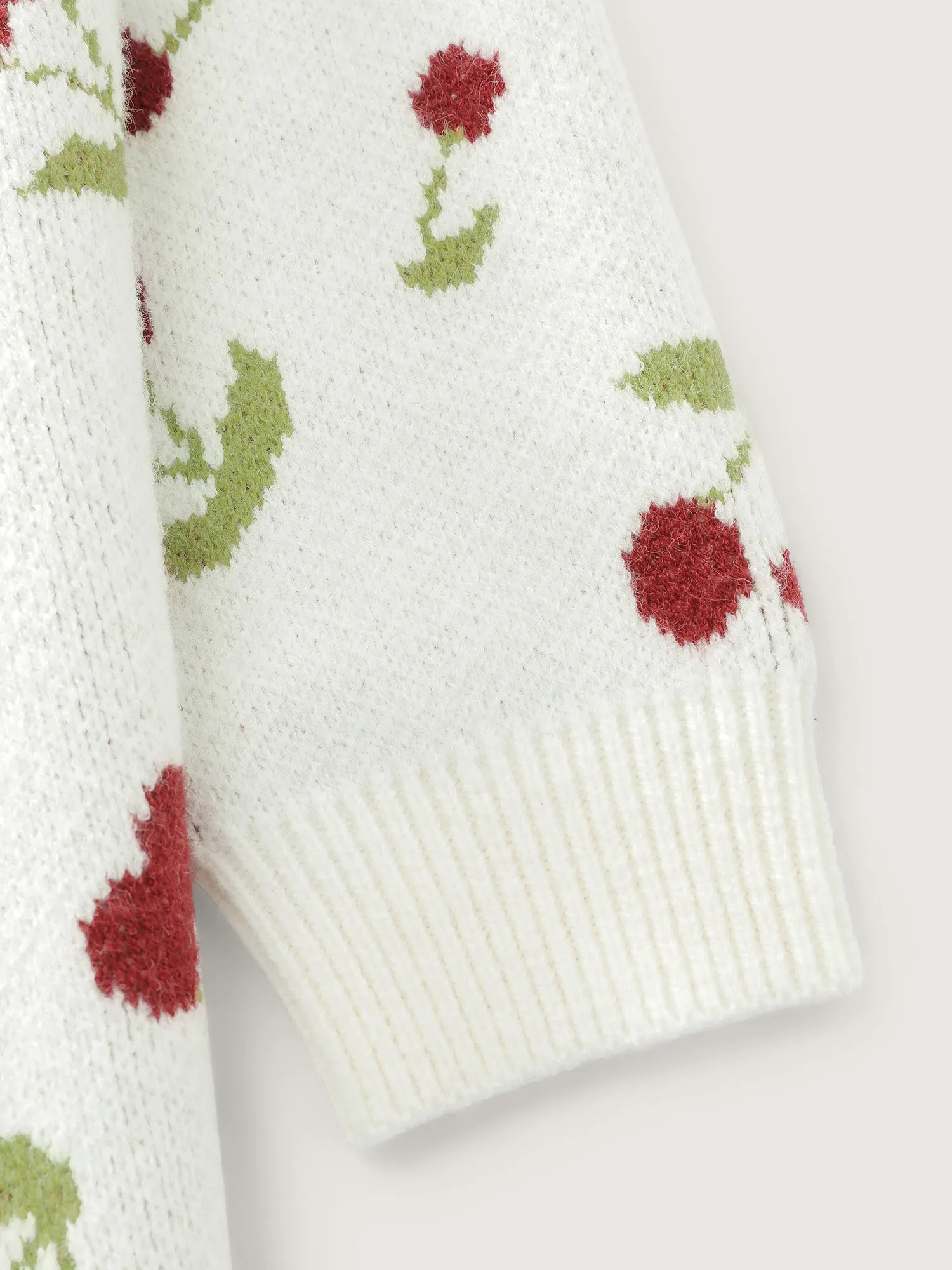 Cherry Pattern Jacquard Pullover sold by Bloomchic product image thumbnail 5