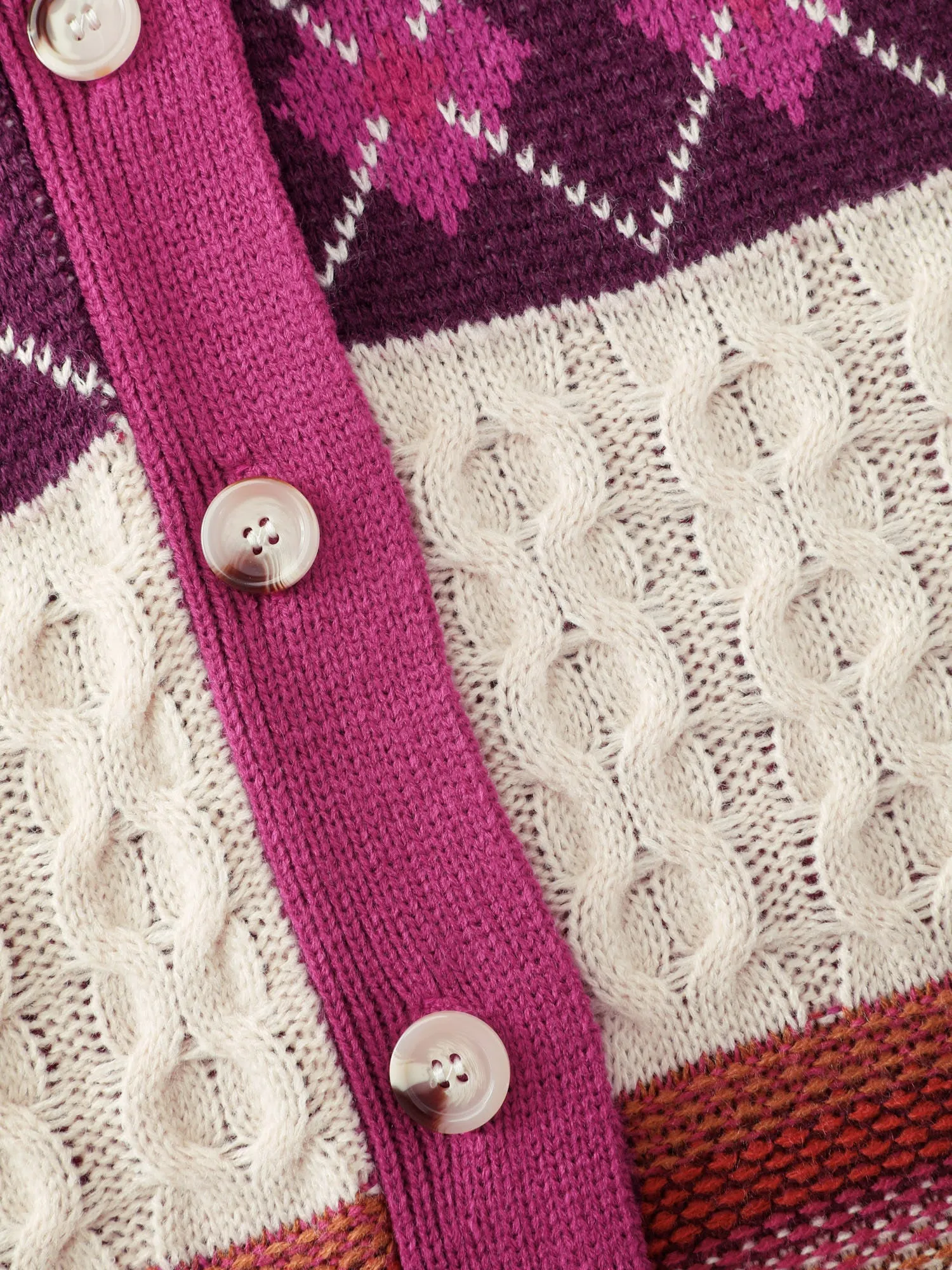 Boho Pattern Jacquard Knit Cardigan sold by Bloomchic product image thumbnail 5