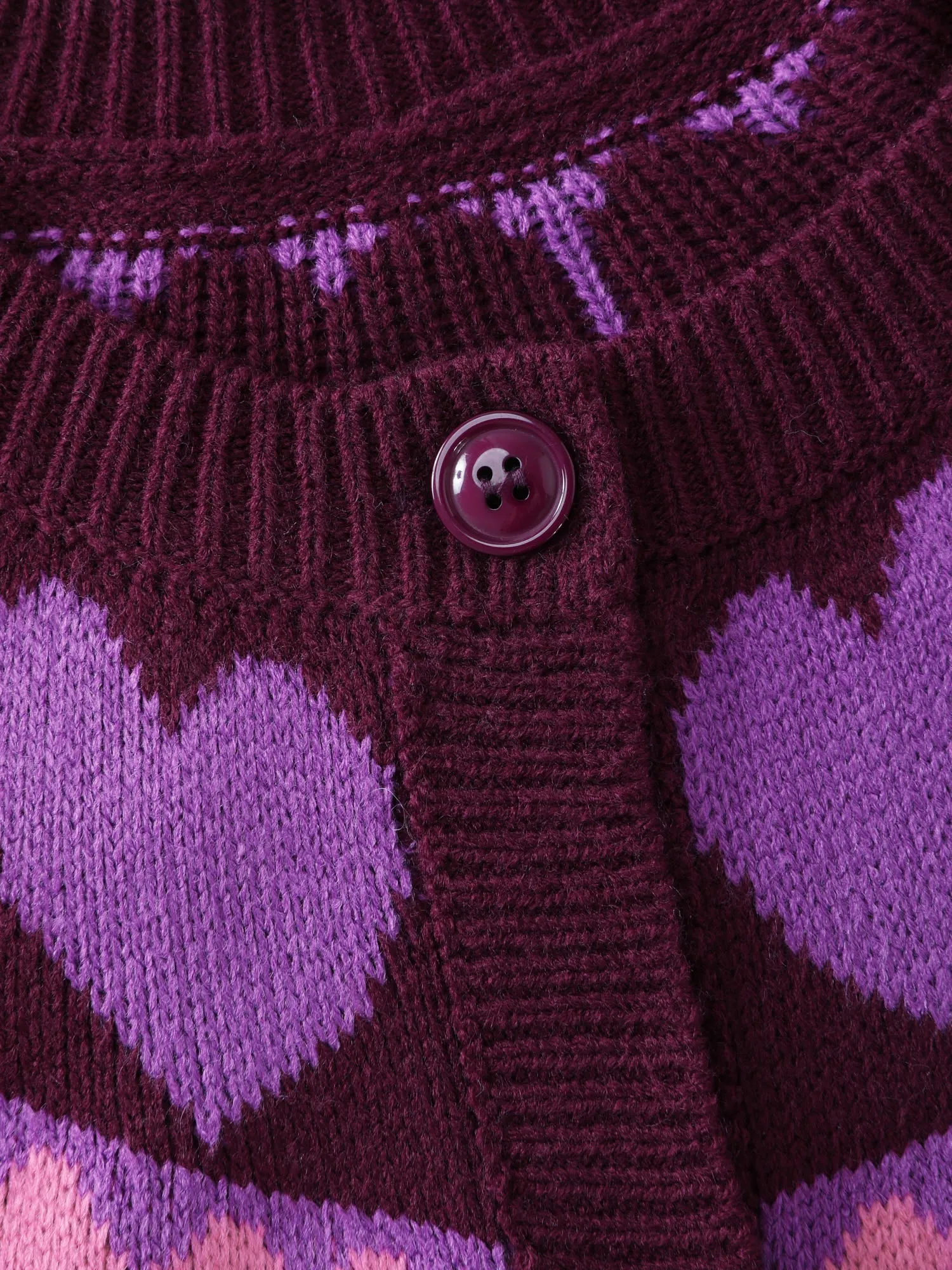 Winter Hearts Jacquard Button Knit Cardigan sold by Bloomchic product image thumbnail 5